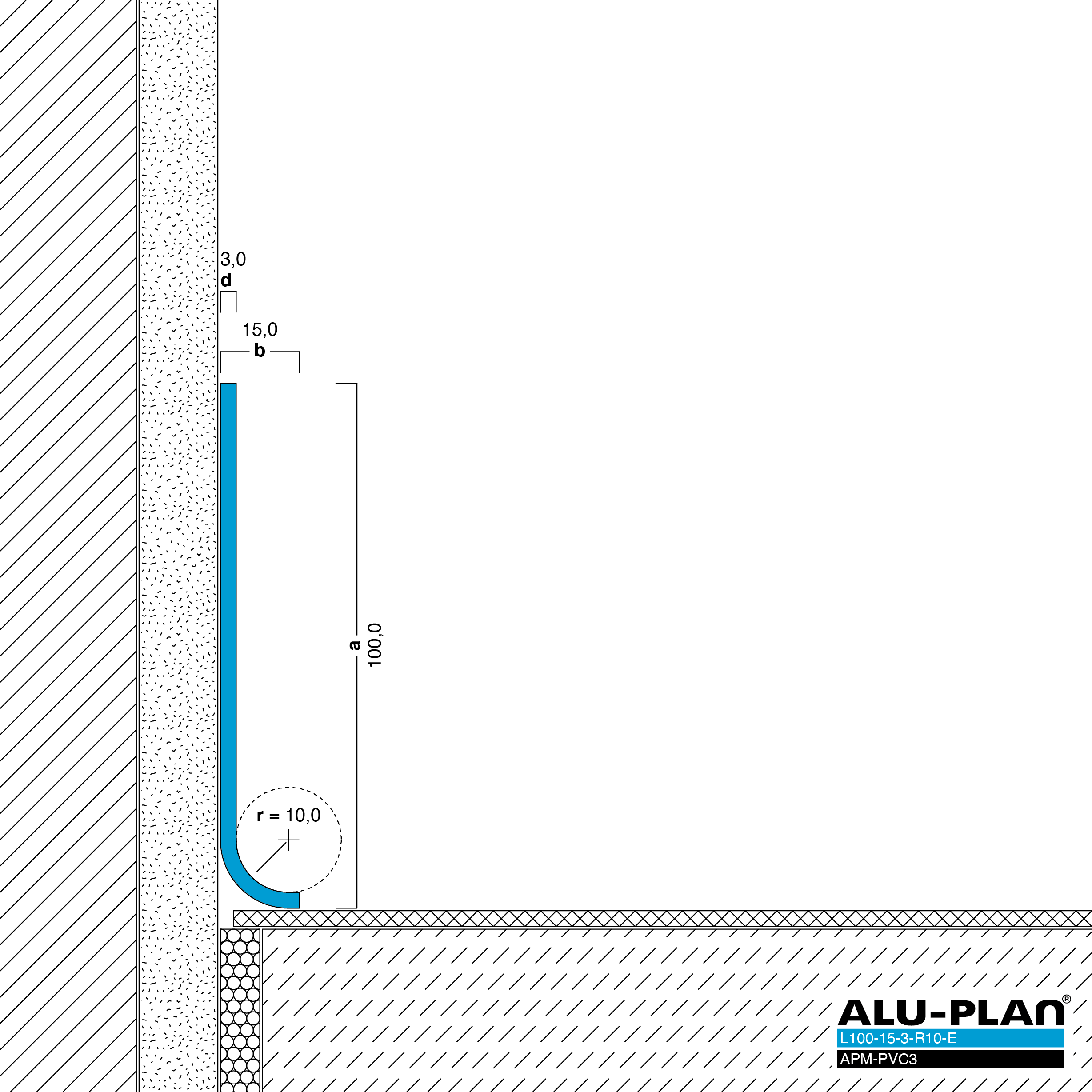 ALU-PLAN® Installation :: L100-15-3-R10-E-APM-PVC3