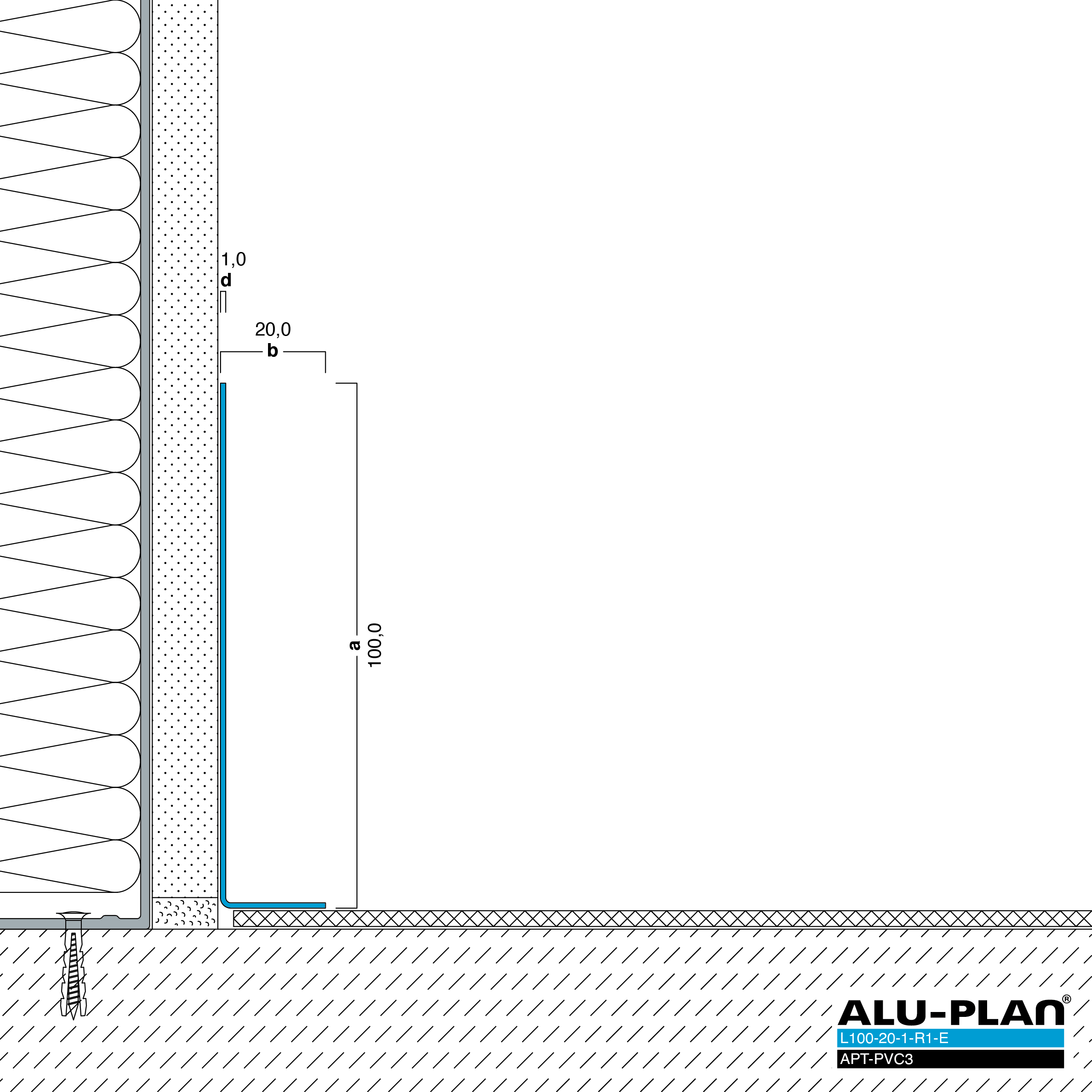ALU-PLAN® Installation :: L100-20-1-R1-E-APT-PVC3