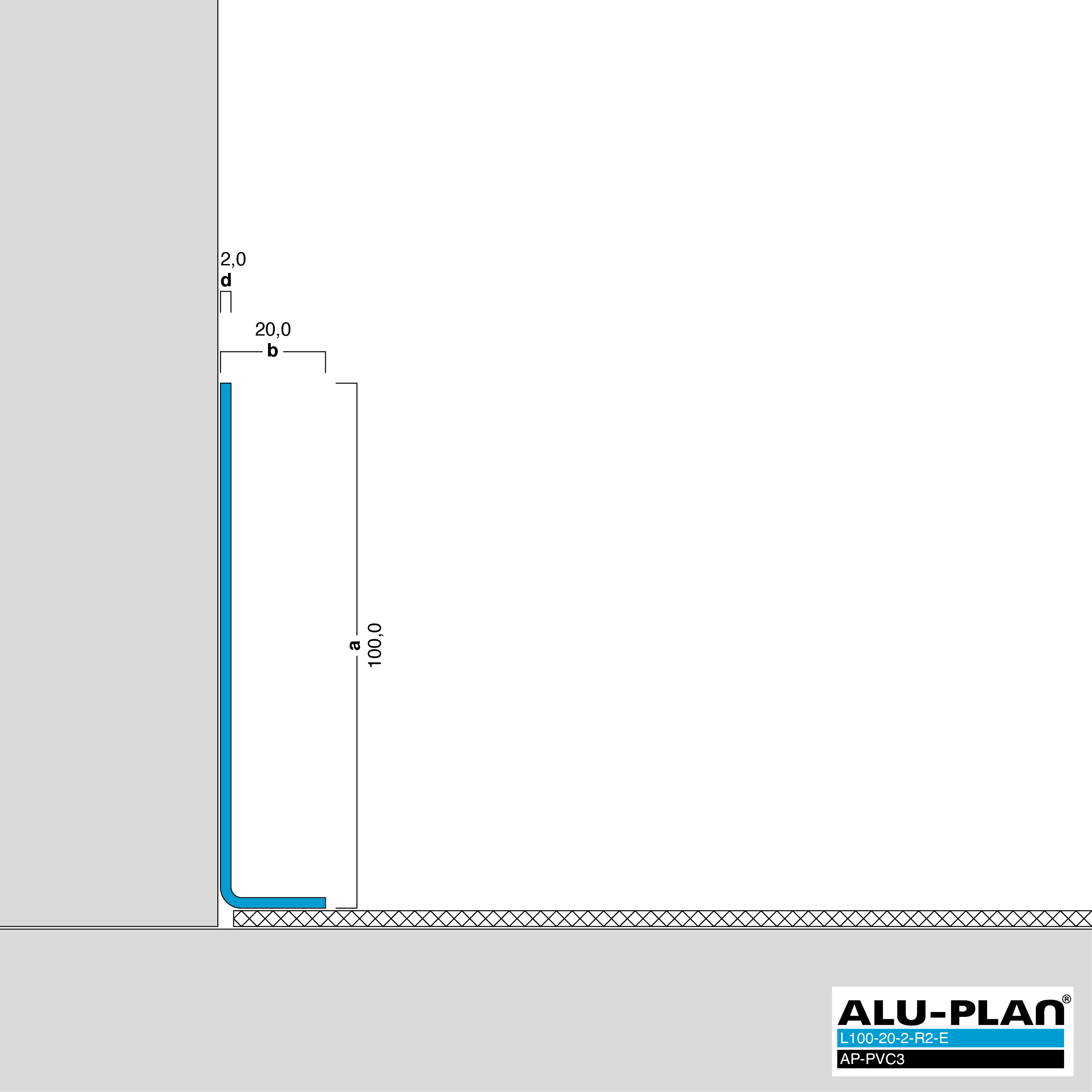 ALU-PLAN® Installation :: L100-20-2-R2-E-AP-PVC3