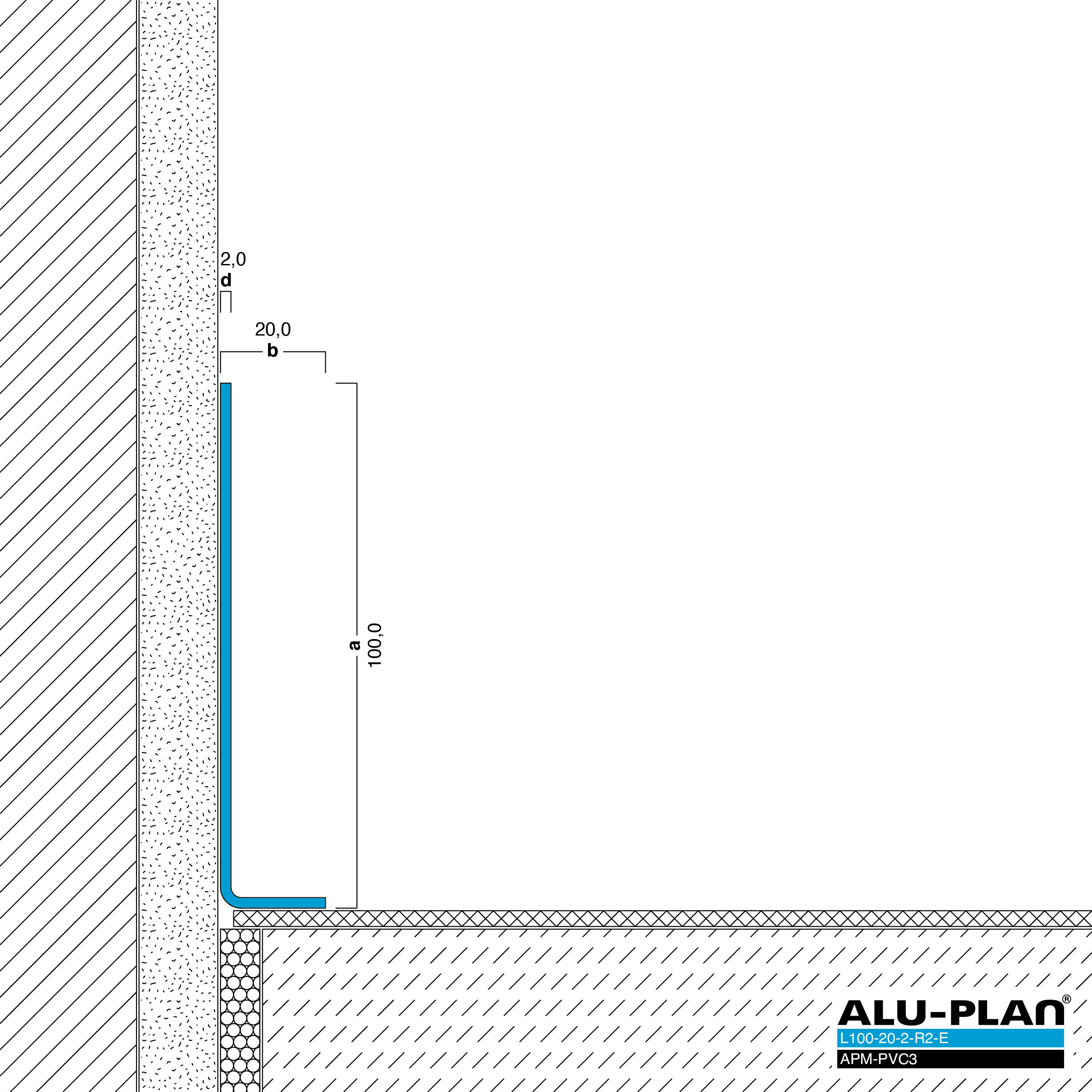 ALU-PLAN® Installation :: L100-20-2-R2-E-APM-PVC3