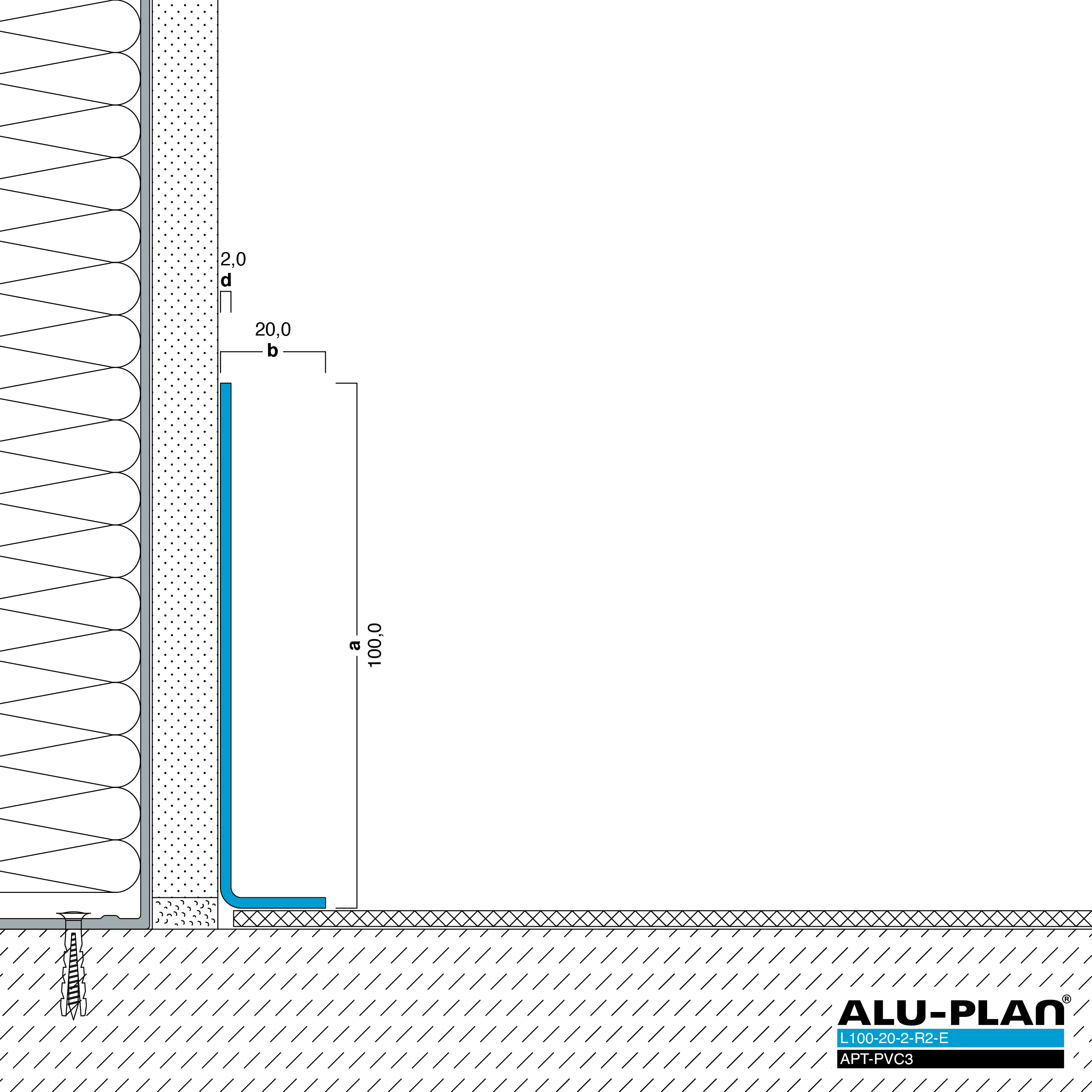 ALU-PLAN® Installation :: L100-20-2-R2-E-APT-PVC3