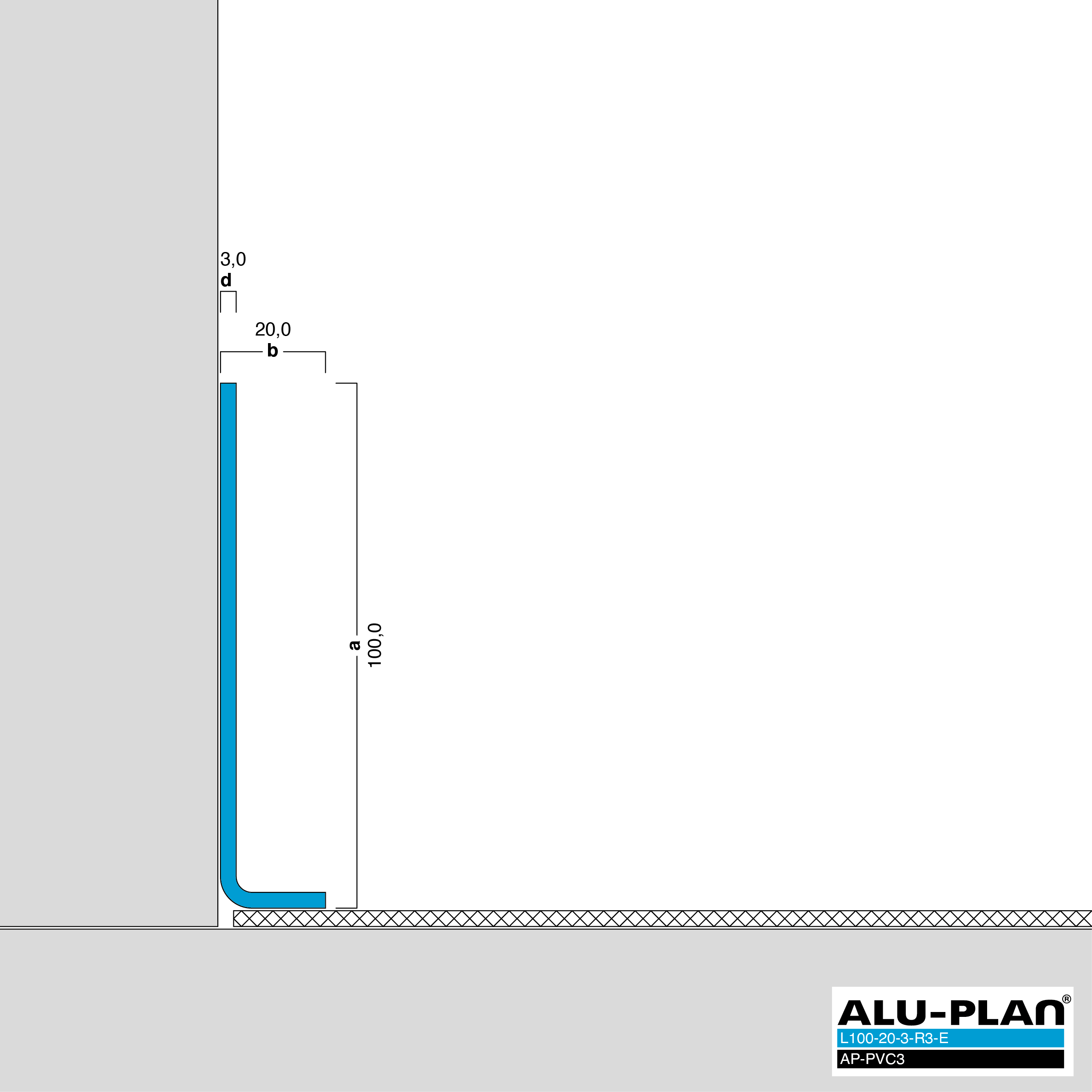 ALU-PLAN® Installation :: L100-20-3-R10-E-AP-PVC3