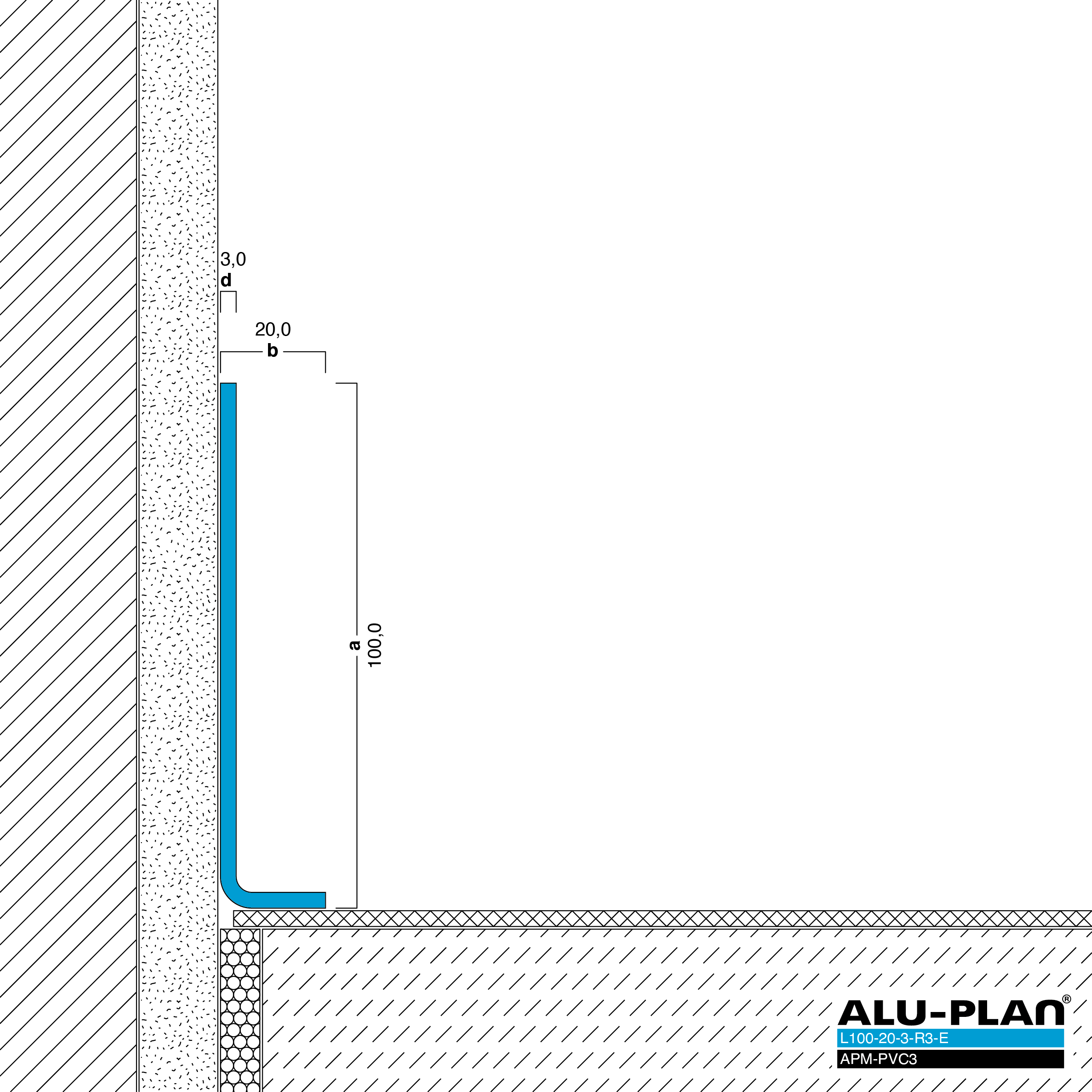 ALU-PLAN® Installation :: L100-20-3-R10-E-APM-PVC3