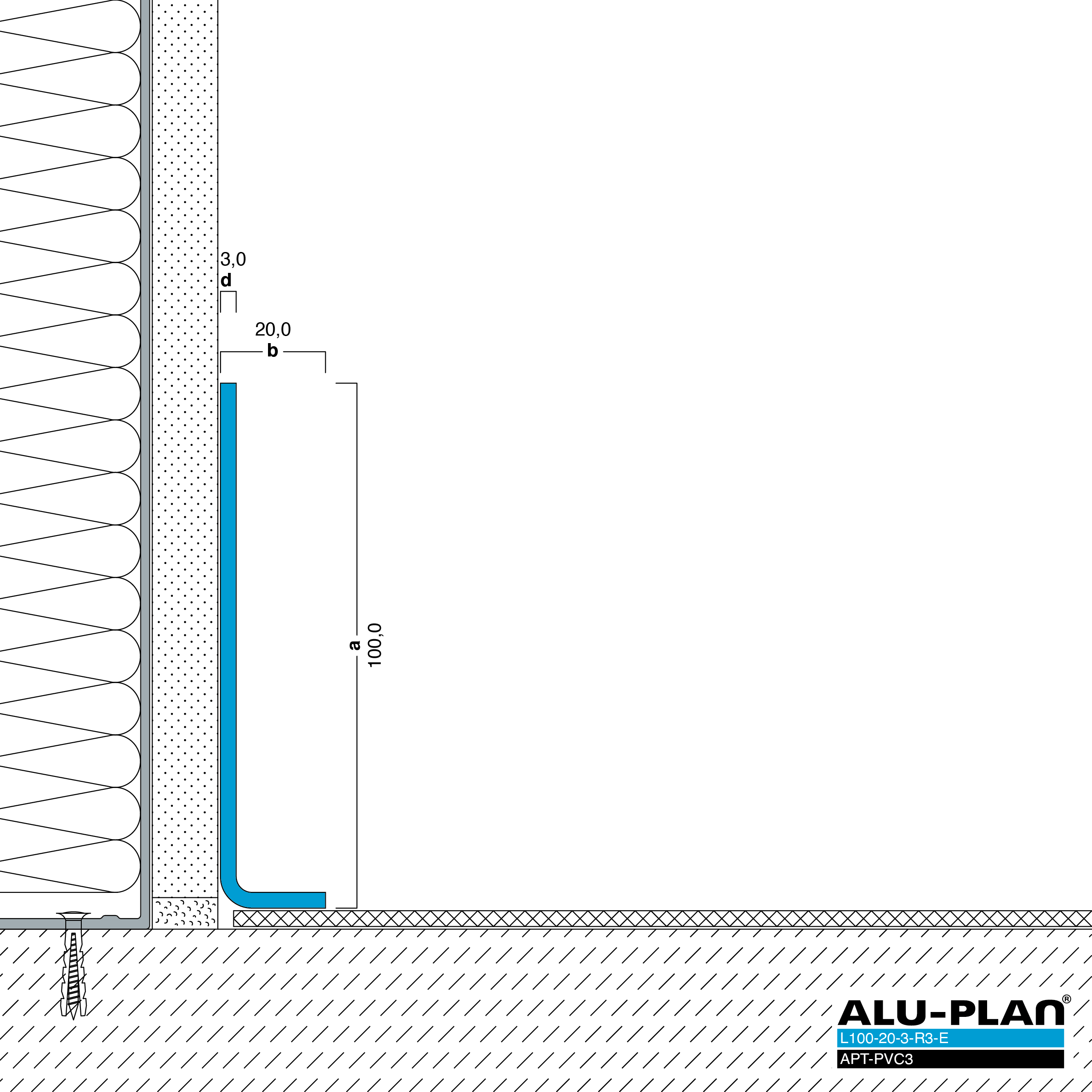 ALU-PLAN® Installation :: L100-20-3-R10-E-APT-PVC3