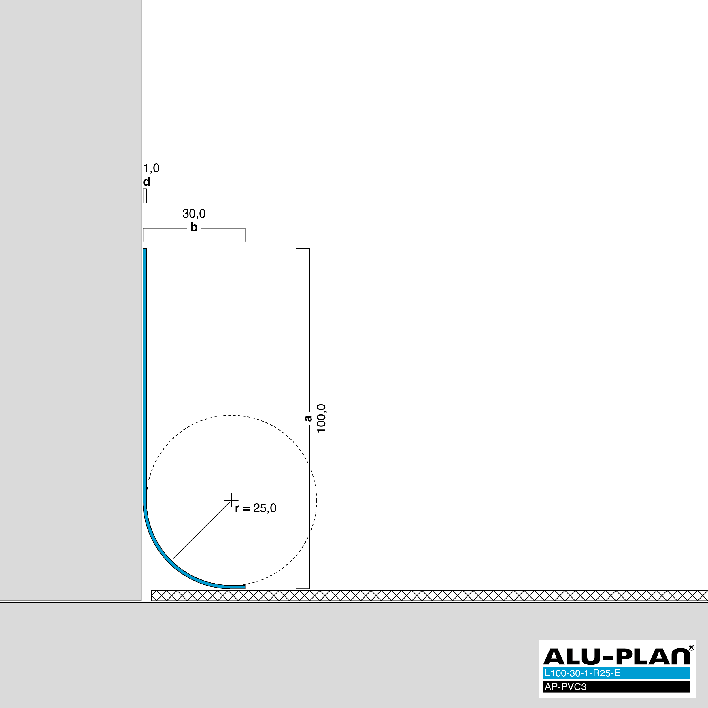 ALU-PLAN® Installation :: L100-30-1-R25-E-AP-PVC3