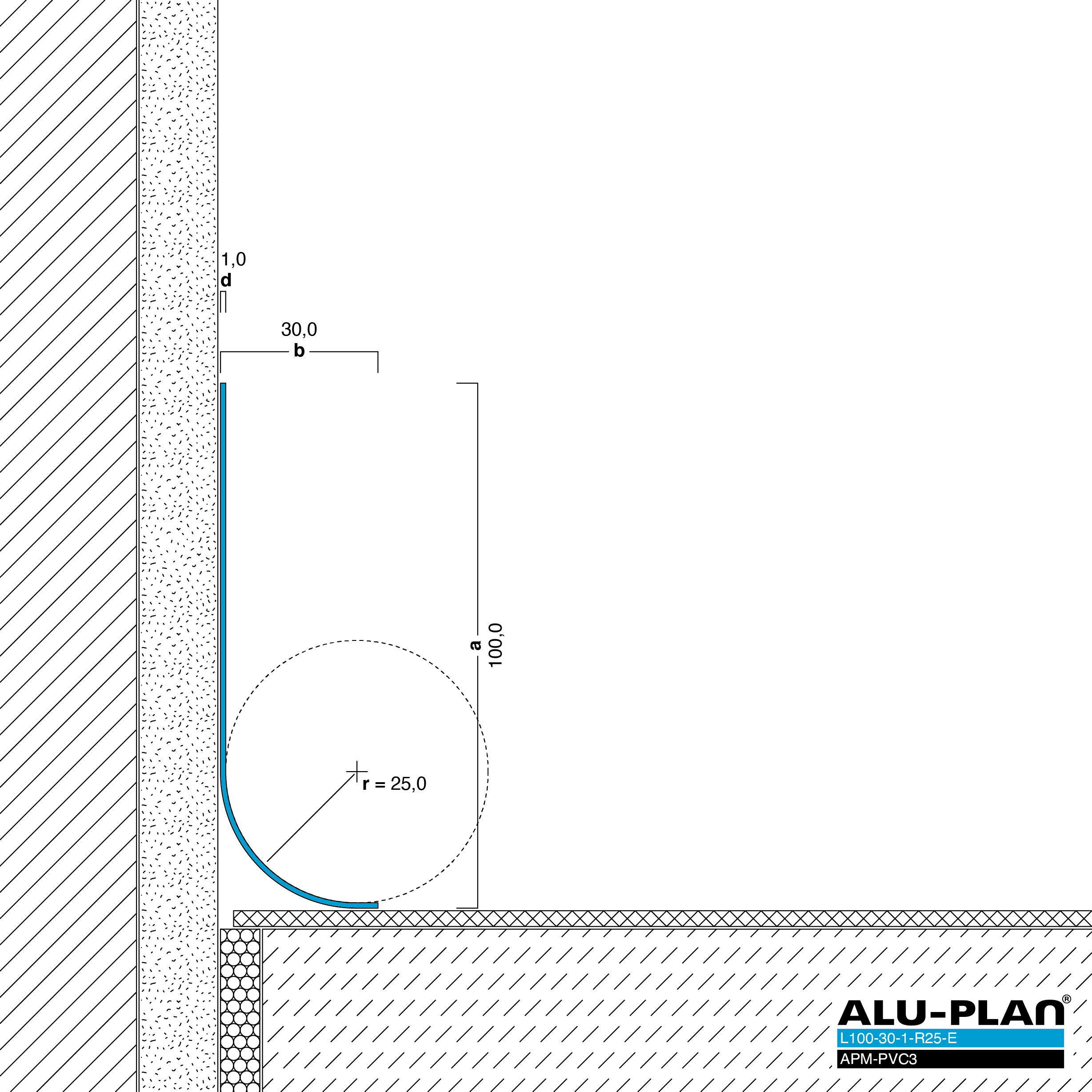 ALU-PLAN® Installation :: L100-30-1-R25-E-APM-PVC3