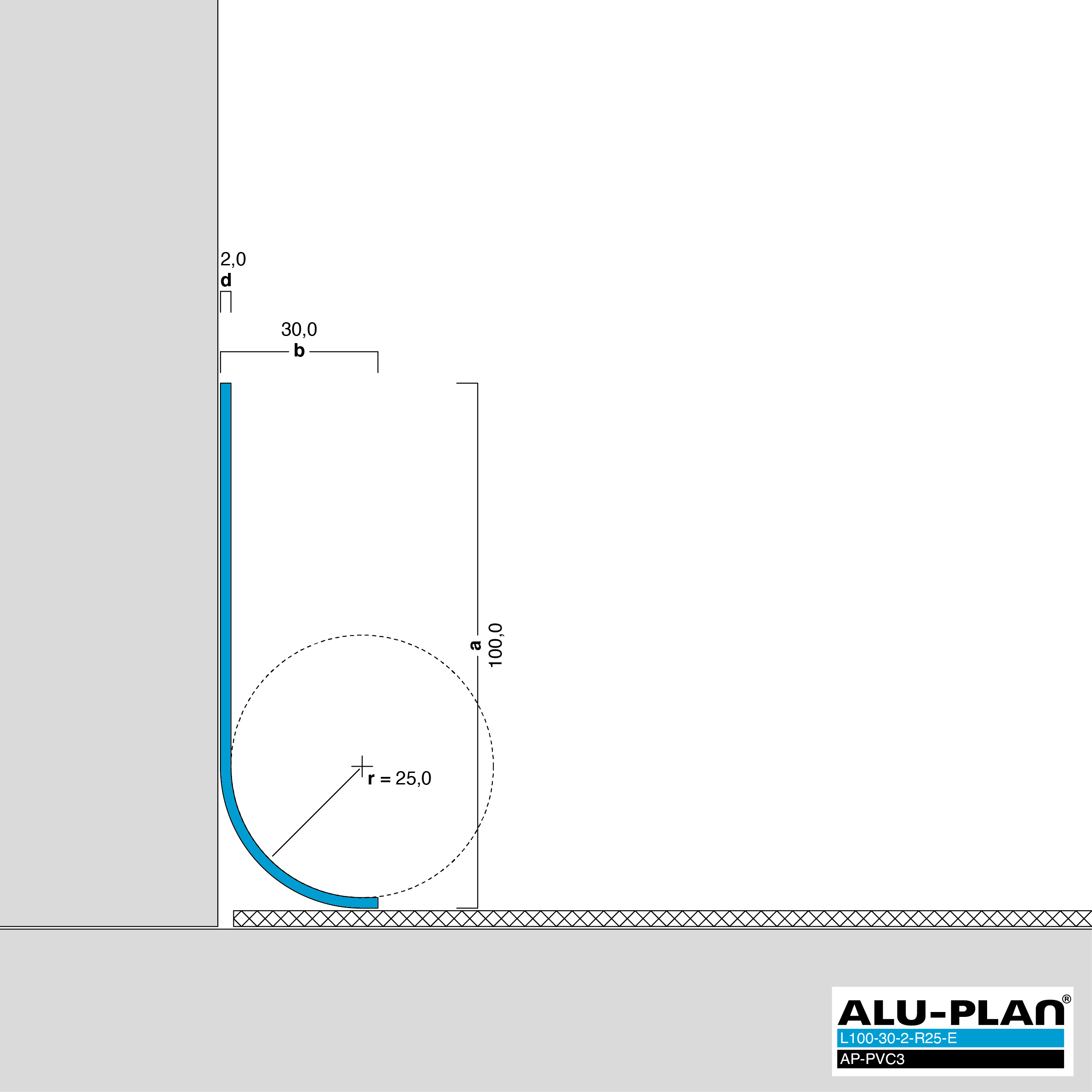 ALU-PLAN® Installation :: L100-30-2-R25-E-AP-PVC3