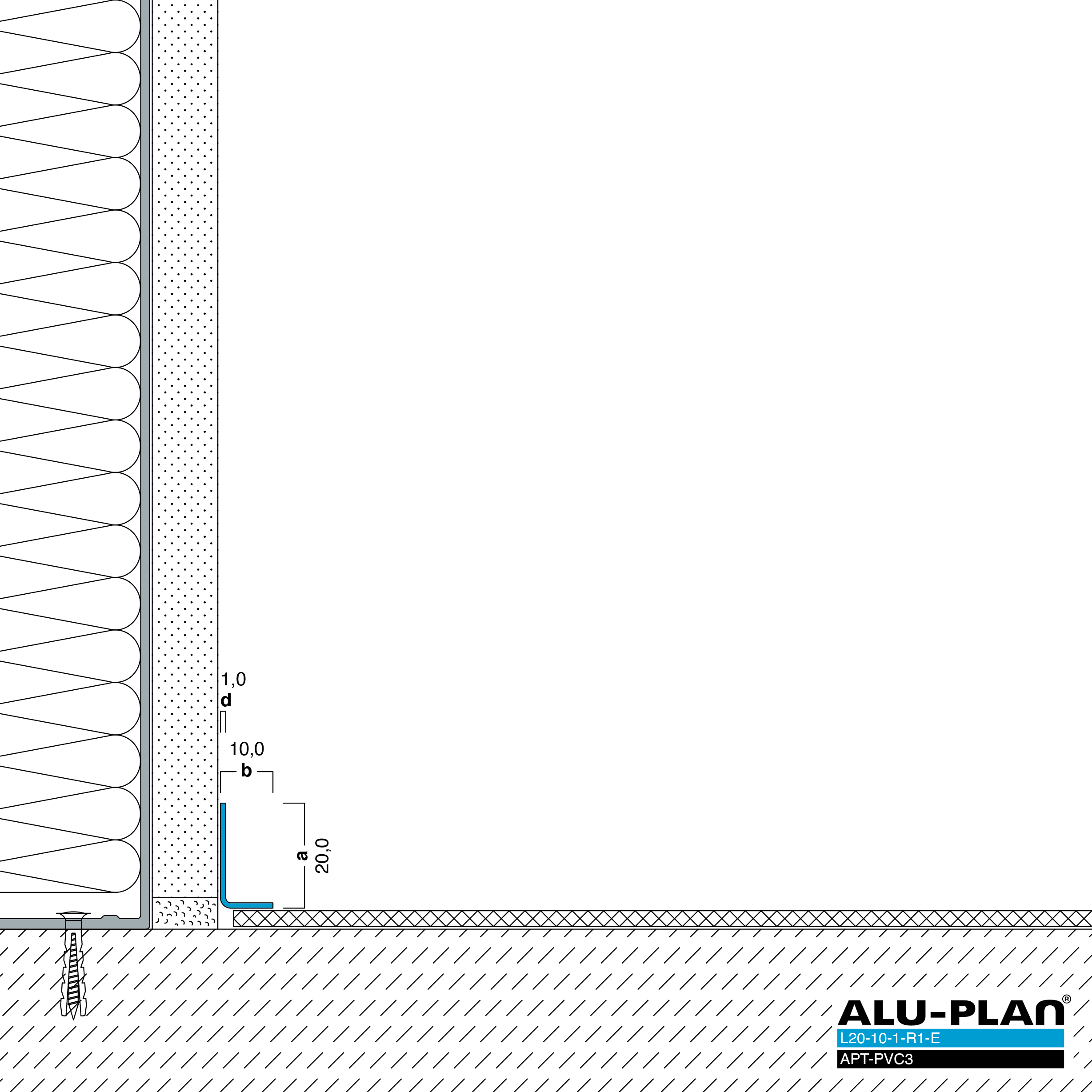 ALU-PLAN® Installation :: L20-10-1-R1-E-APT-PVC3