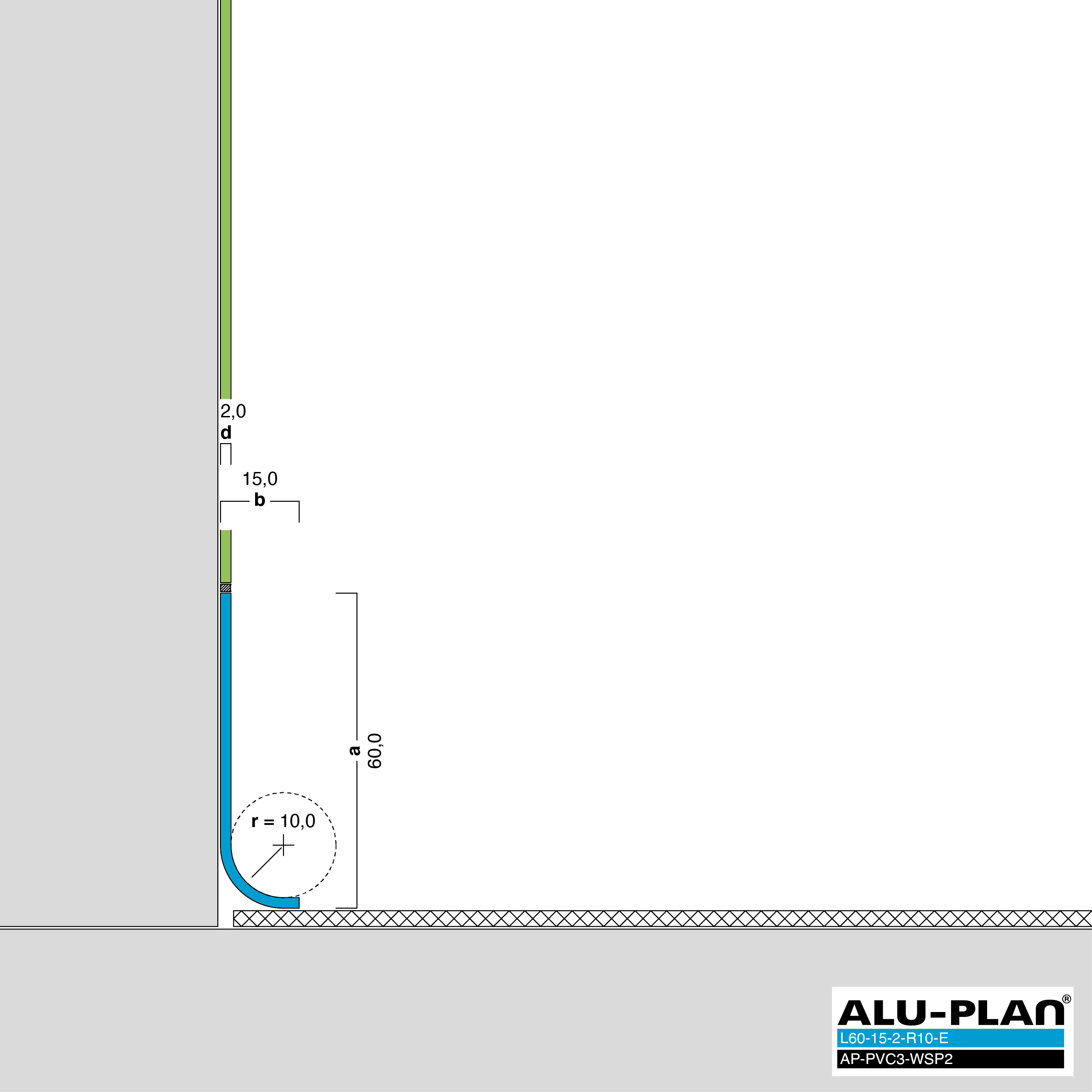 ALU-PLAN® Installation :: L60-15-2-R10-E-AP-PVC3-WSP2
