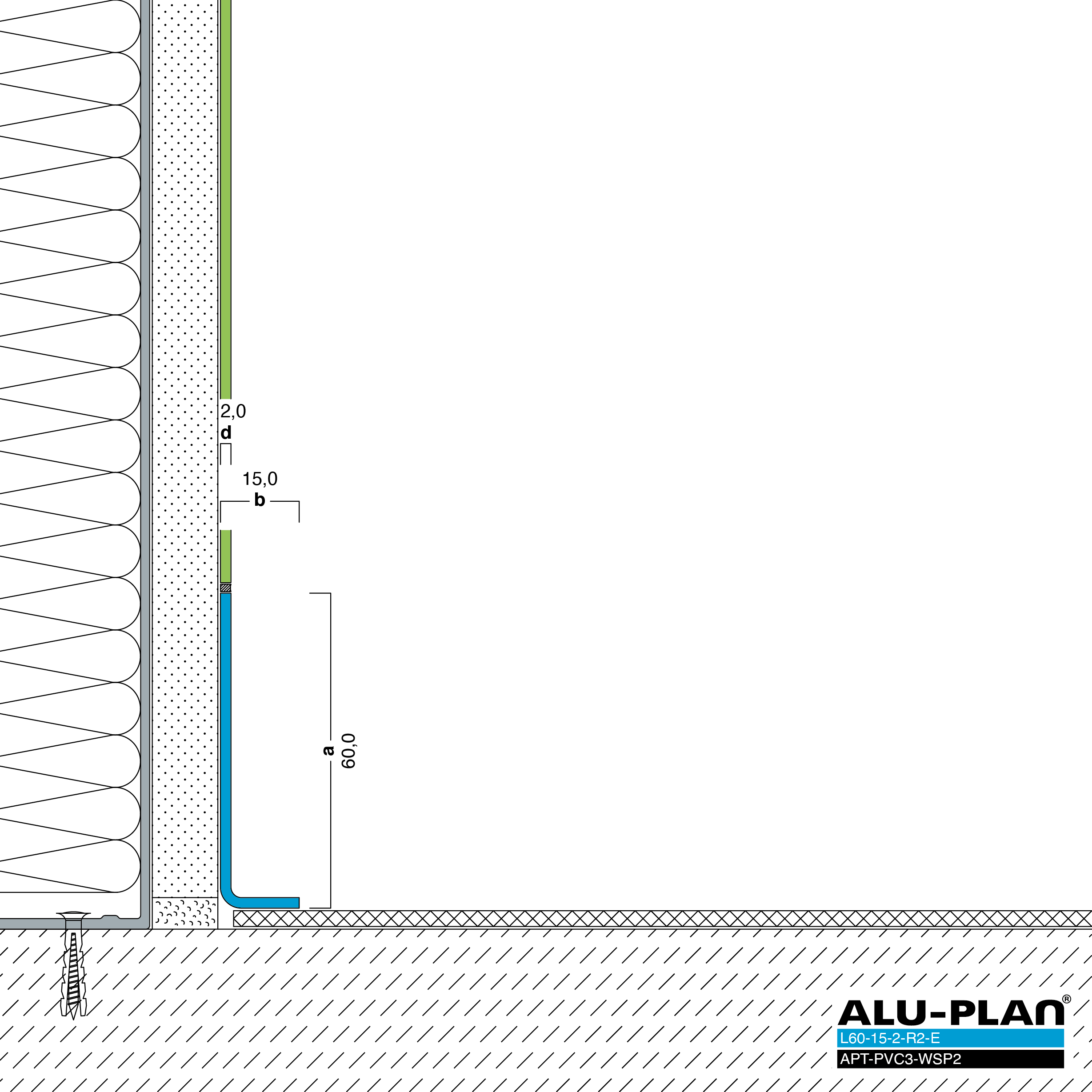ALU-PLAN® Installation :: L60-15-2-R2-E-APT-PVC3-WSP2