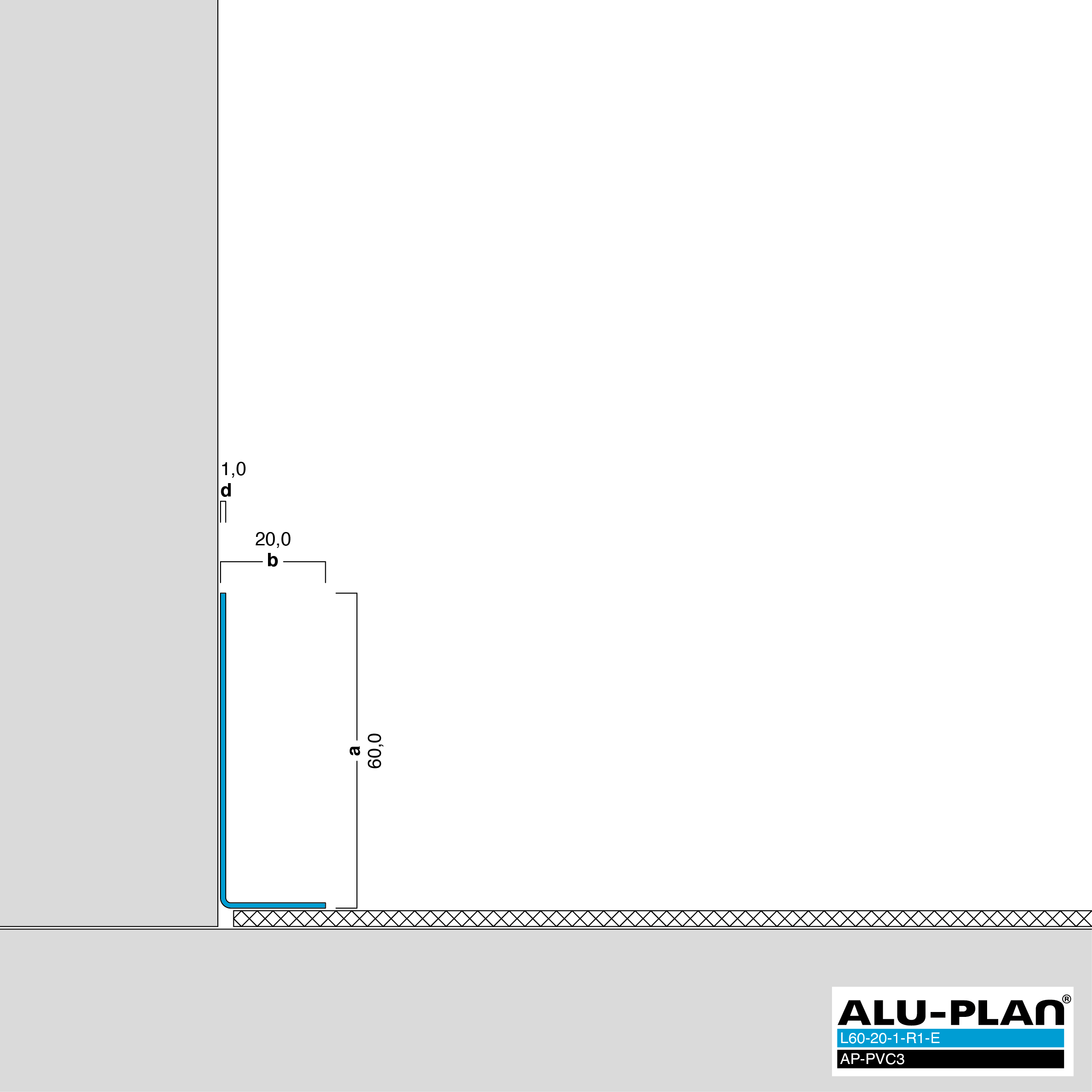ALU-PLAN® Installation :: L60-20-1-R1-E-AP-PVC3