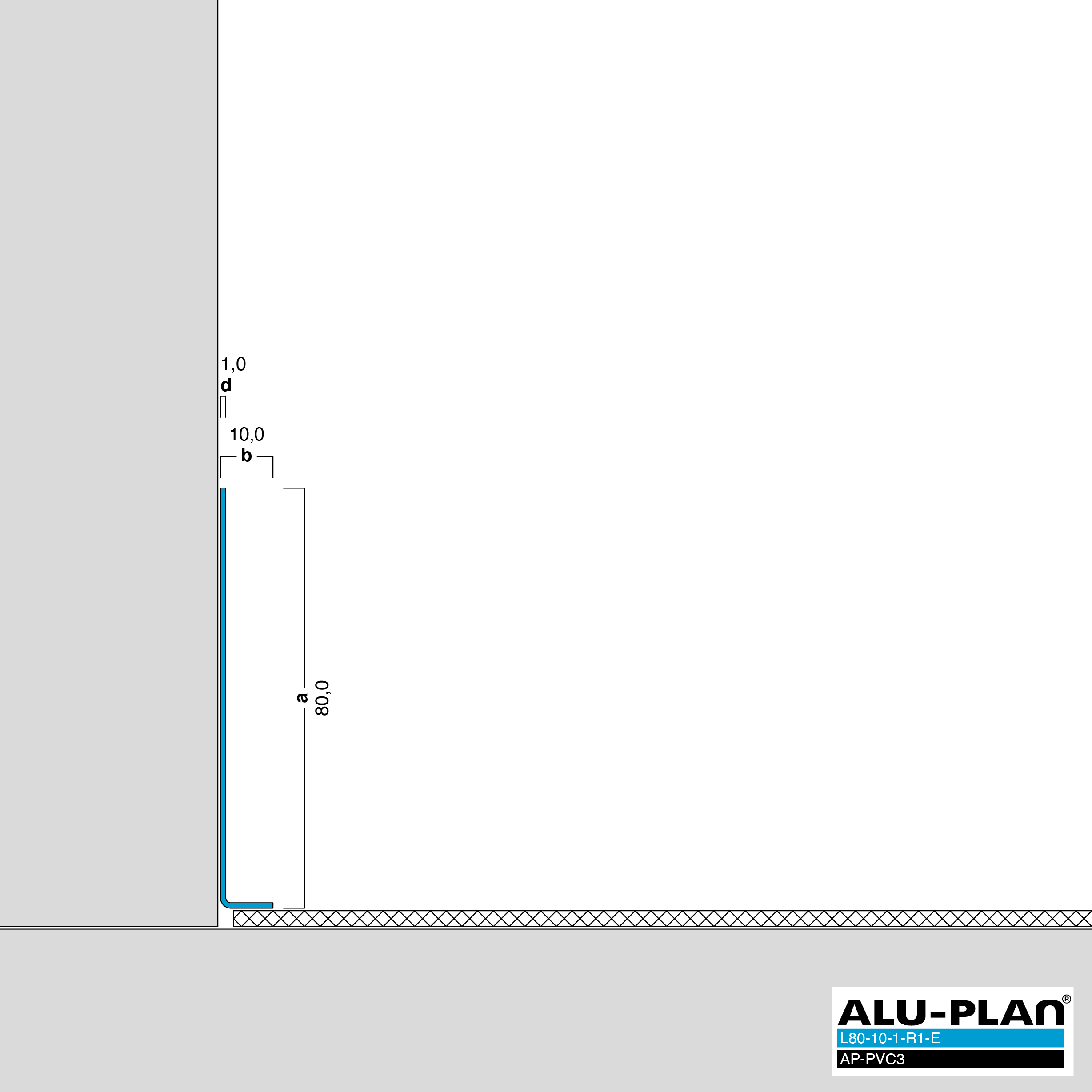 ALU-PLAN® Installation :: L80-10-1-R1-E-AP-PVC3