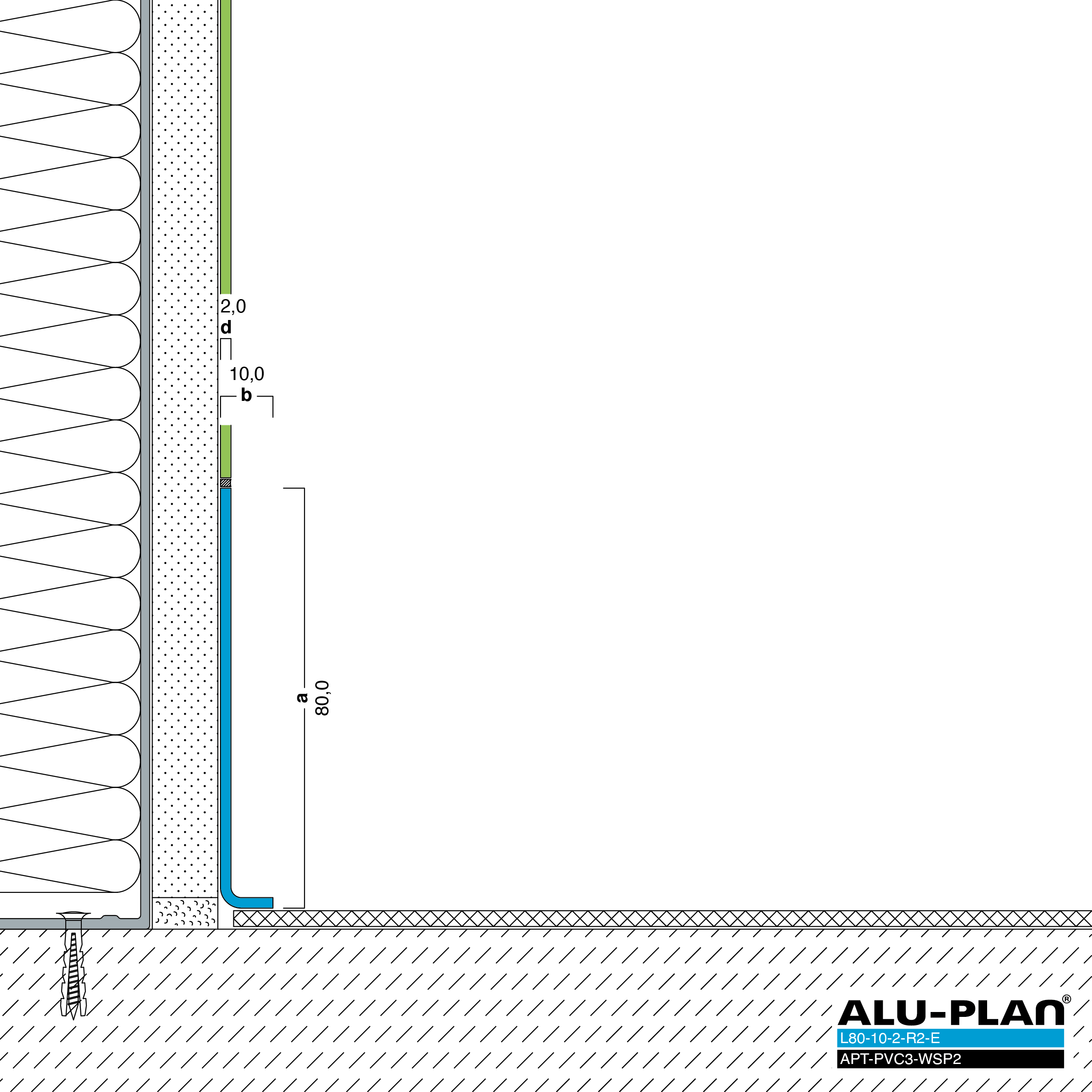 ALU-PLAN® Installation :: L80-10-2-R2-E-APT-PVC3-WSP2