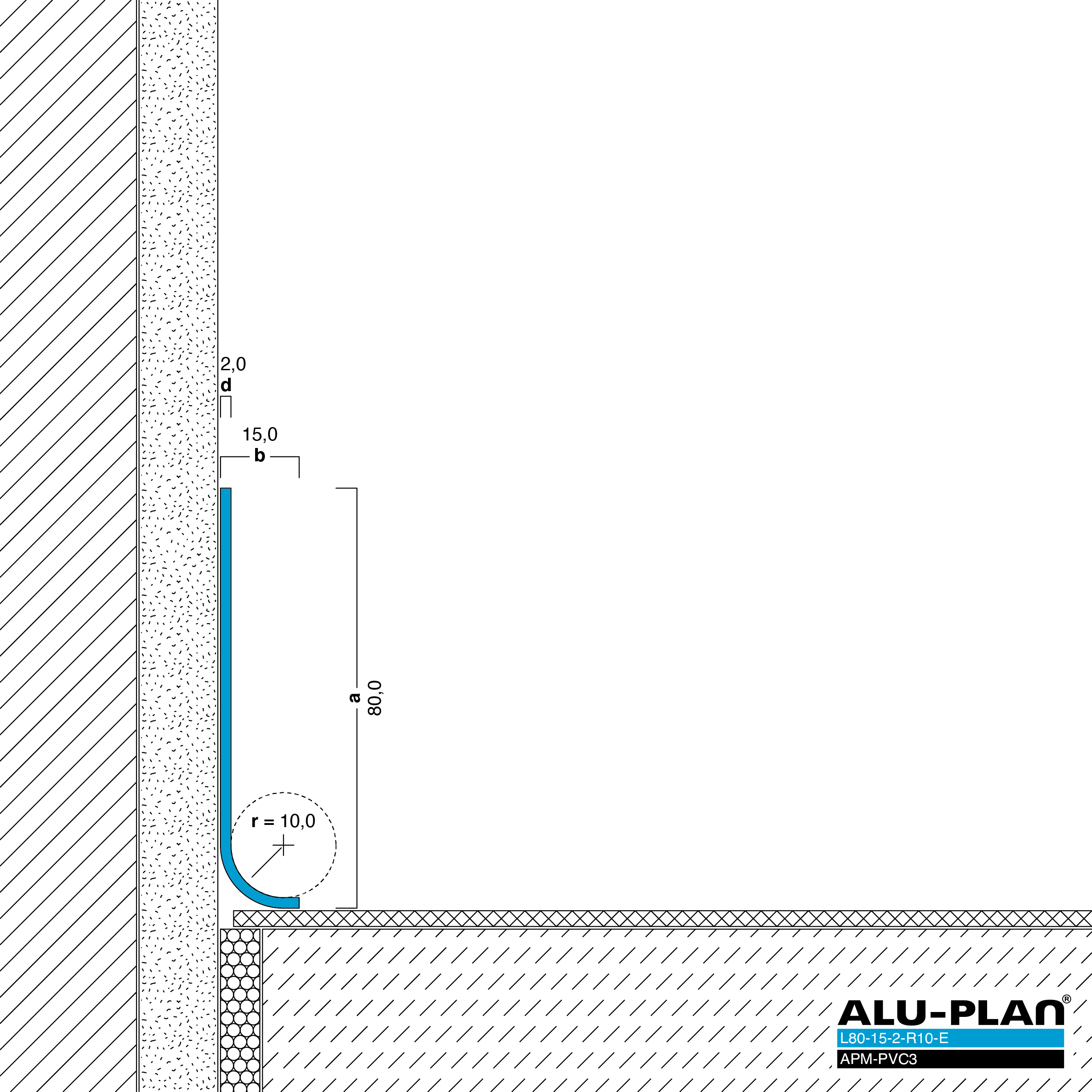 ALU-PLAN® Installation :: L80-15-2-R10-E-APM-PVC3
