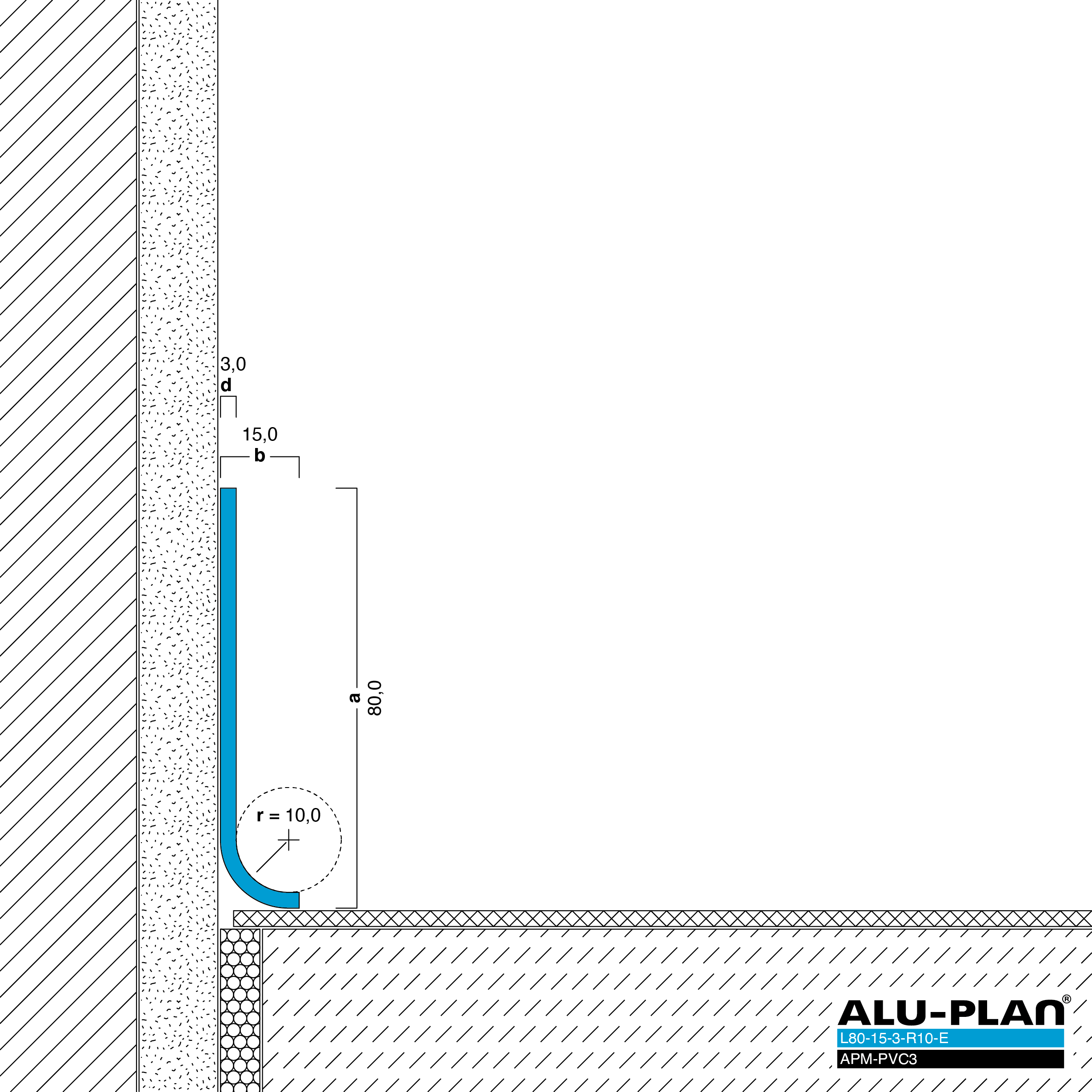 ALU-PLAN® Installation :: L80-15-3-R10-E-APM-PVC3