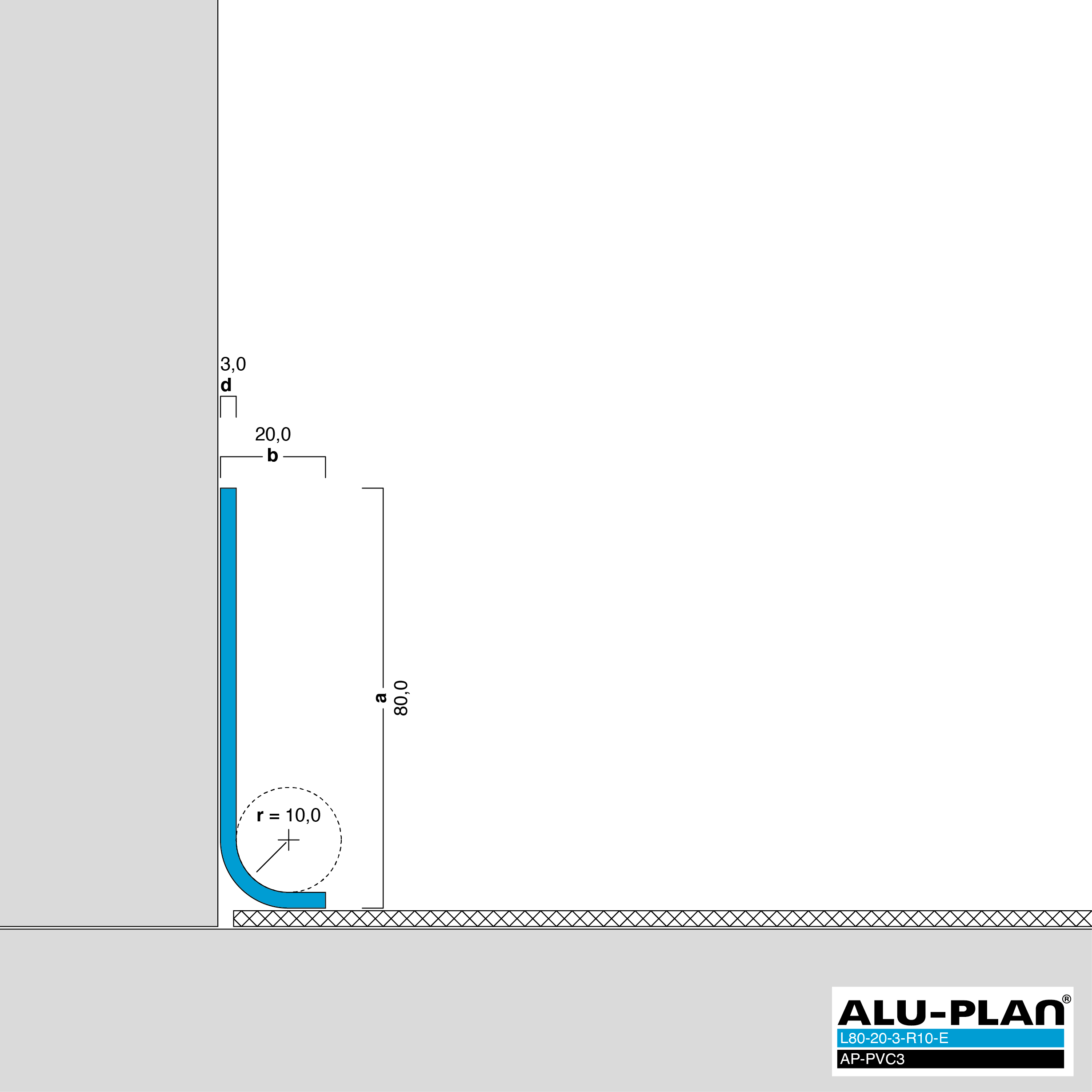 ALU-PLAN® Installation :: L80-20-3-R10-E-AP-PVC3