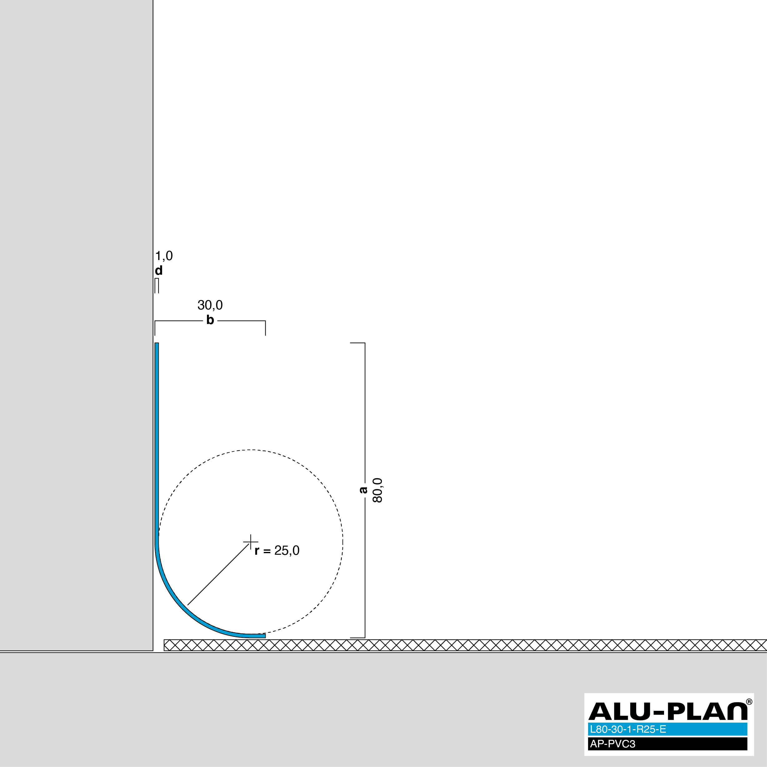 ALU-PLAN® Installation :: L80-30-1-R25-E-AP-PVC3