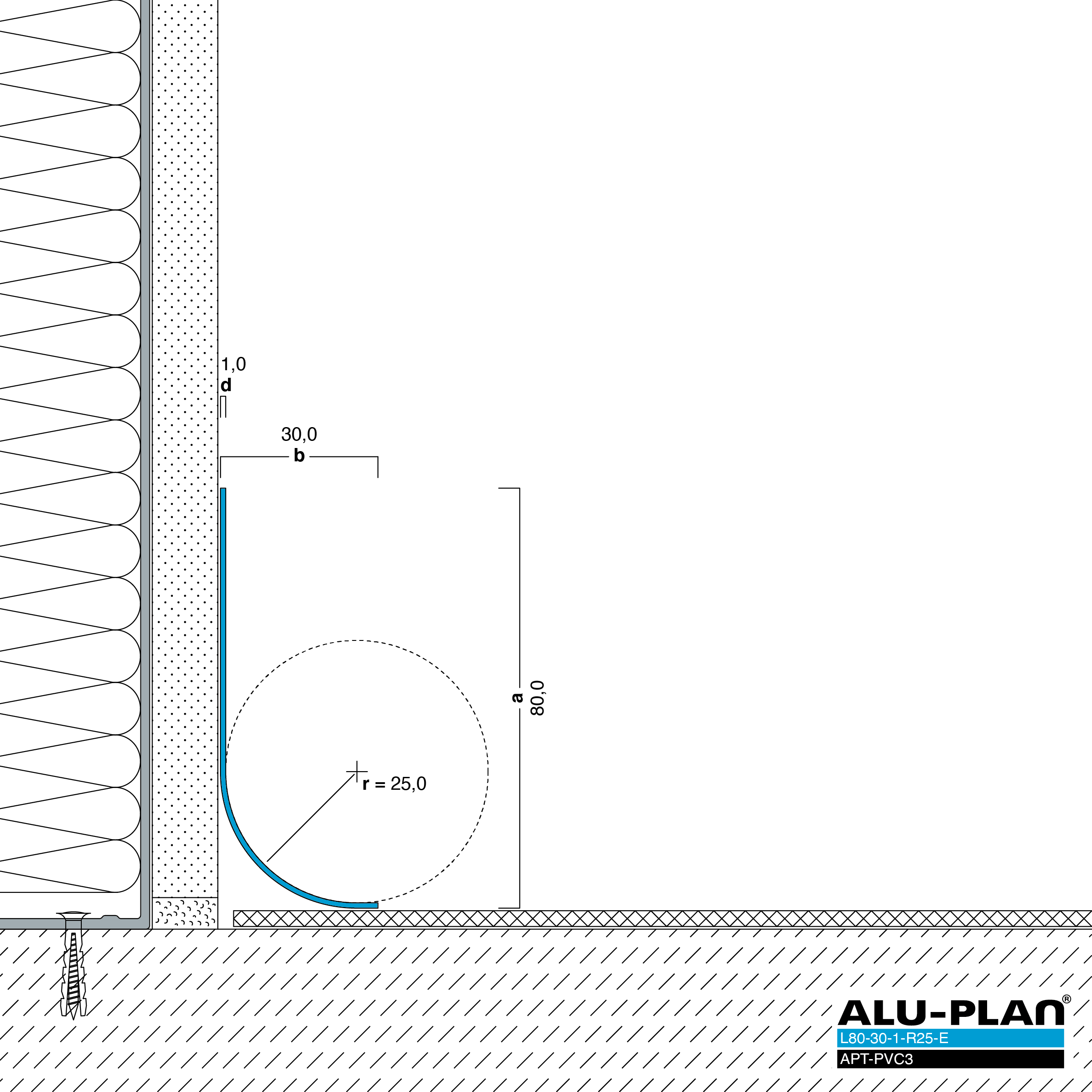 ALU-PLAN® Installation :: L80-30-1-R25-E-APT-PVC3