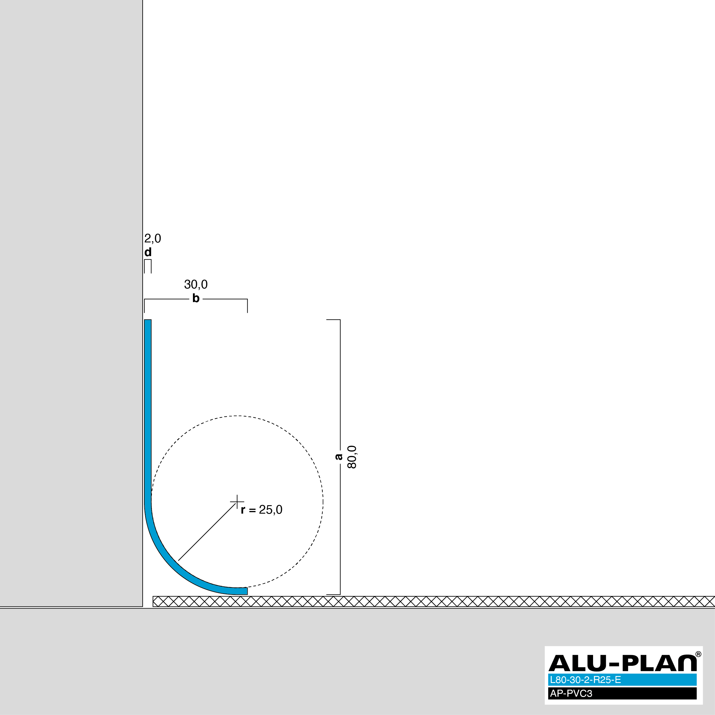 ALU-PLAN® Installation :: L80-30-2-R25-E-AP-PVC3