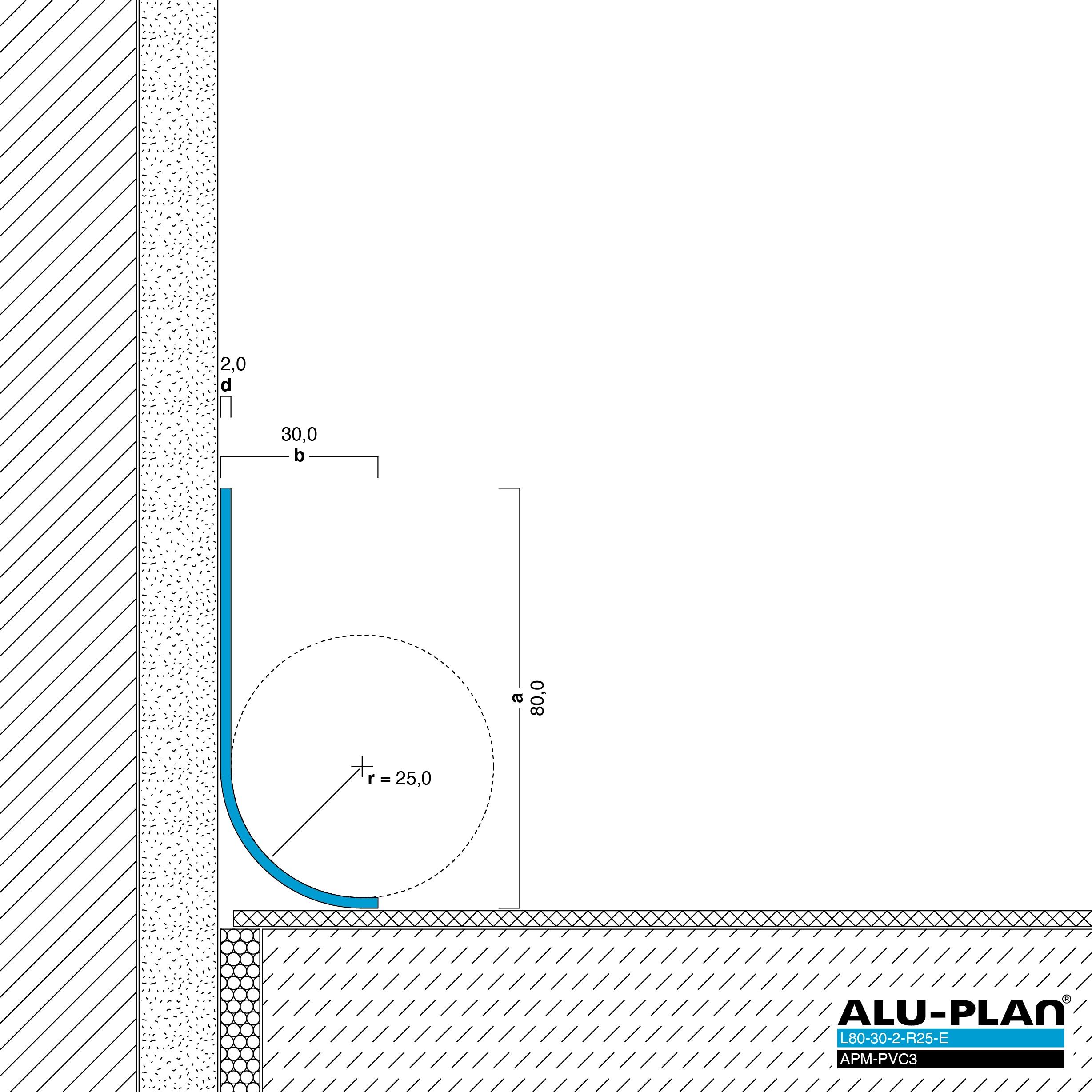ALU-PLAN® Installation :: L80-30-2-R25-E-APM-PVC3