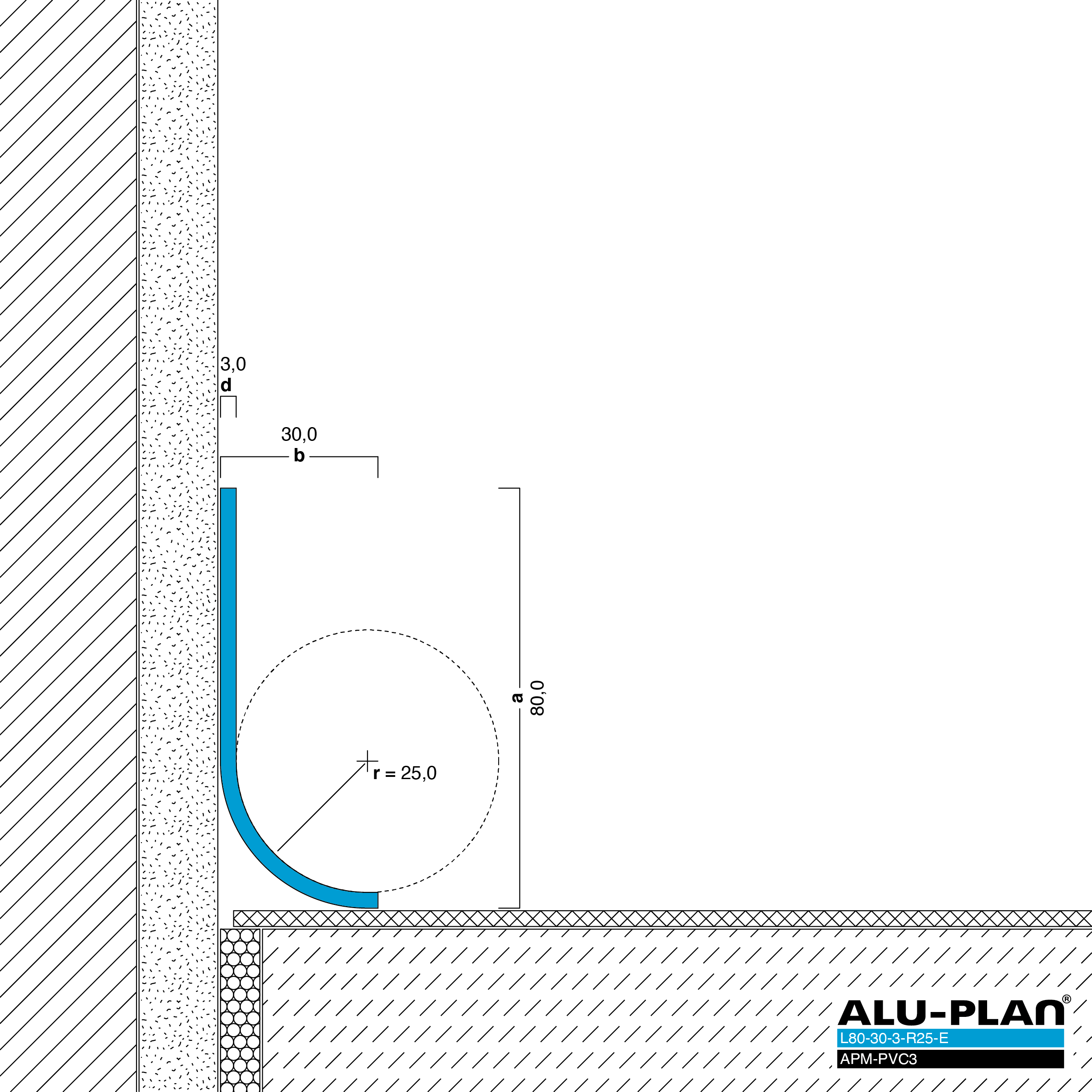ALU-PLAN® Installation :: L80-30-3-R25-E-APM-PVC3