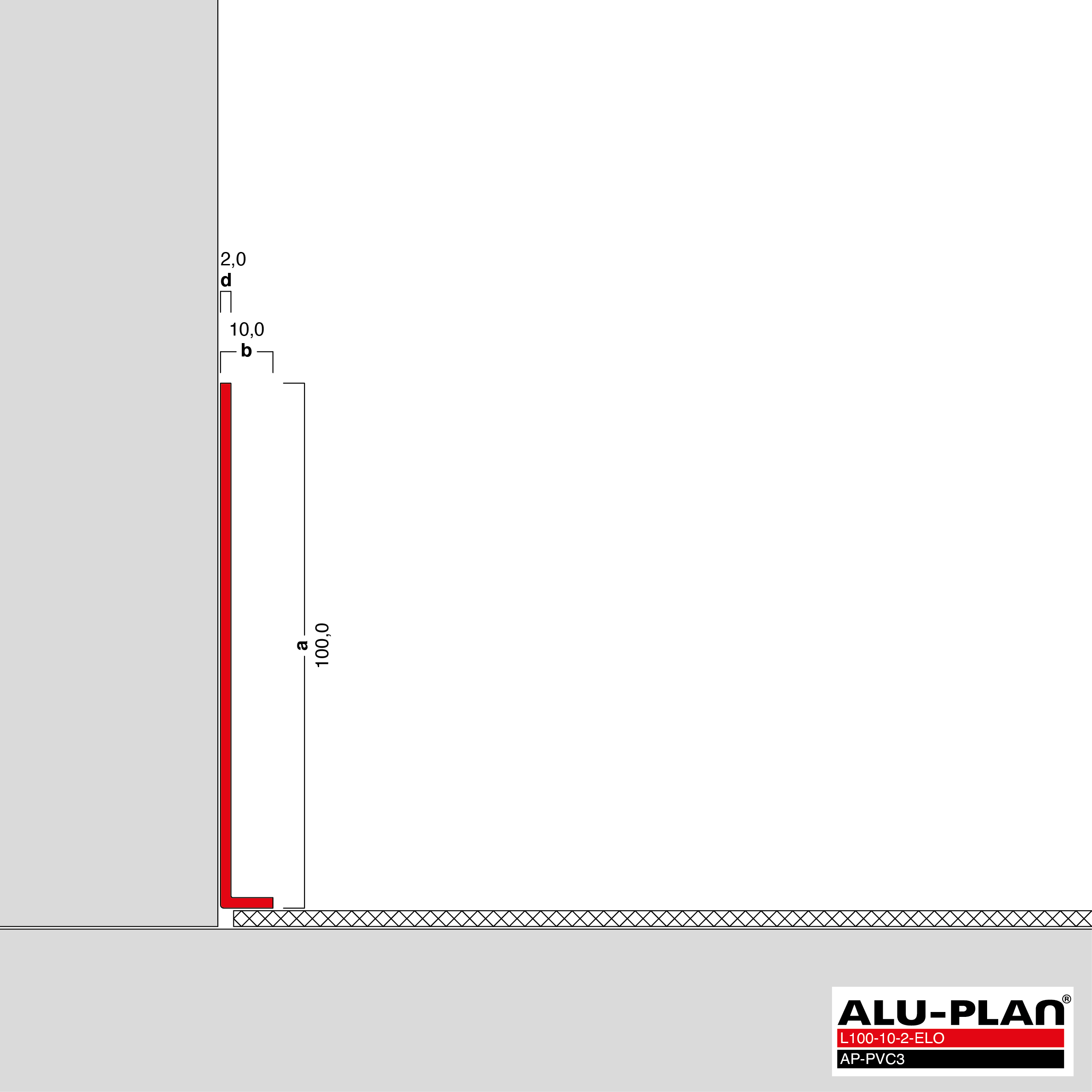 ALU-PLAN® Installation :: L100-10-2-ELO-AP-PVC3