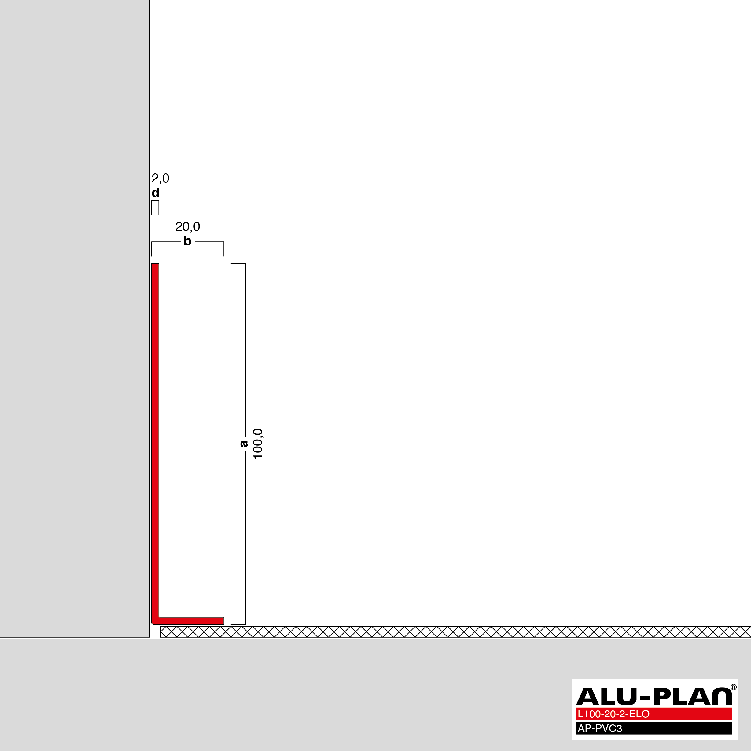ALU-PLAN® Installation :: L100-20-2-ELO-AP-PVC3