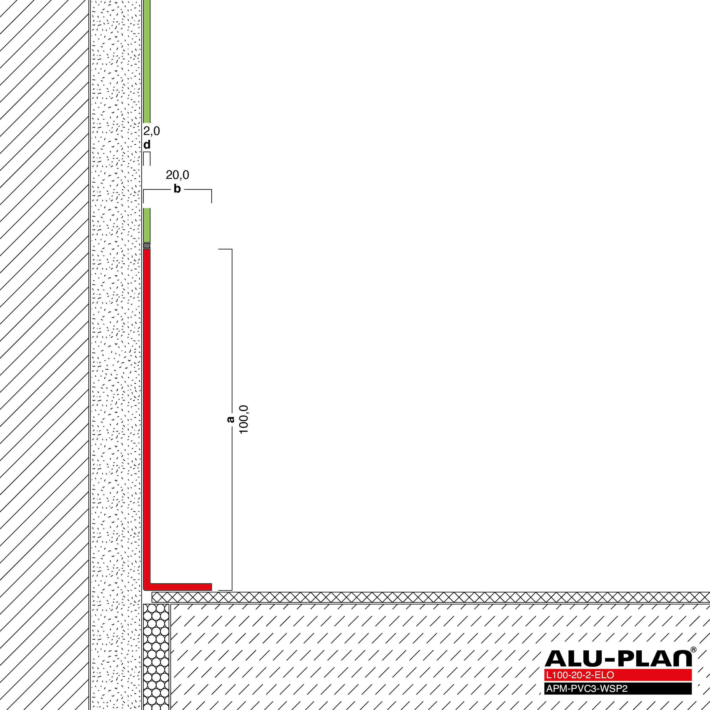 ALU-PLAN® Installation :: L100-20-2-ELO-APM-PVC3-WSP2
