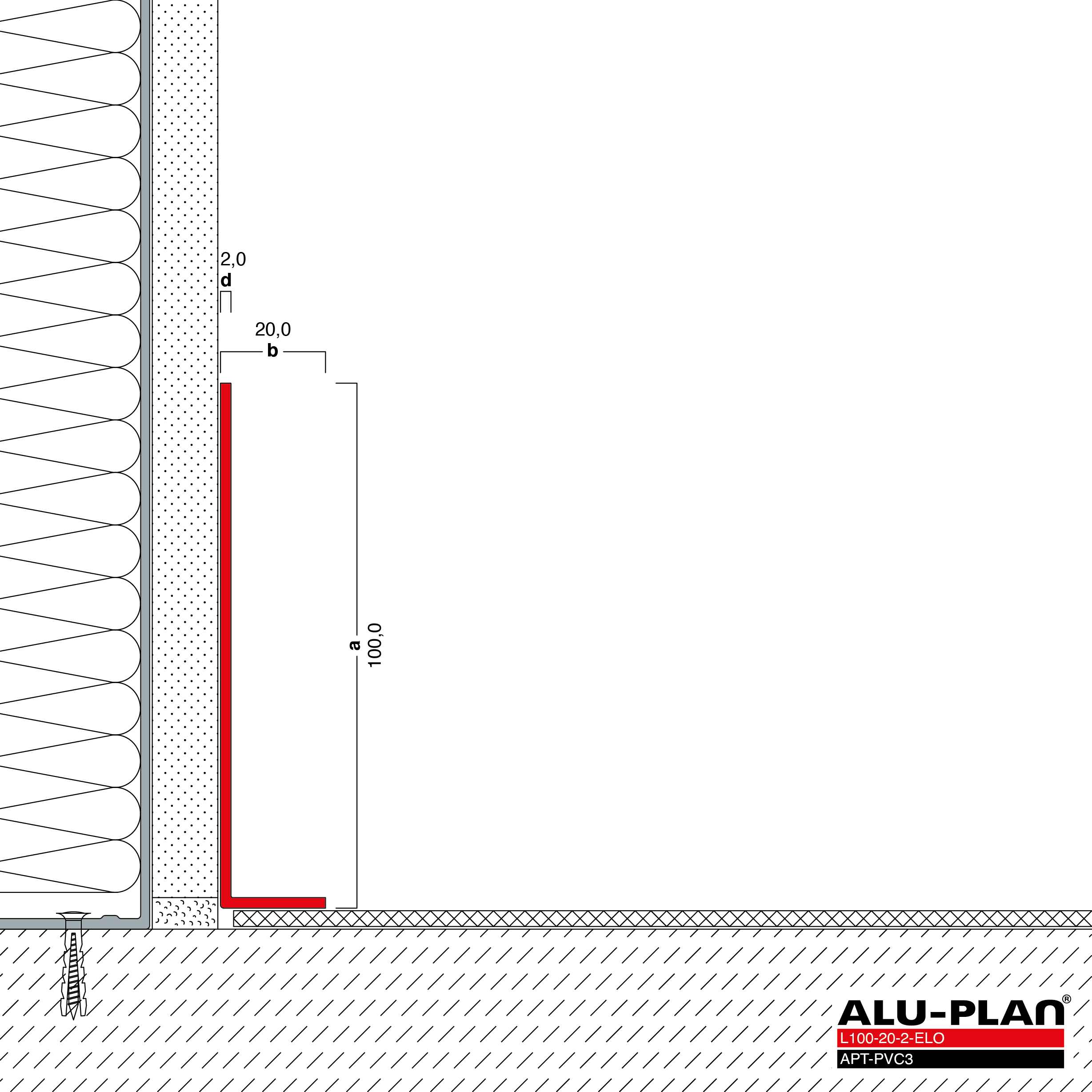 ALU-PLAN® Installation :: L100-20-2-ELO-APT-PVC3