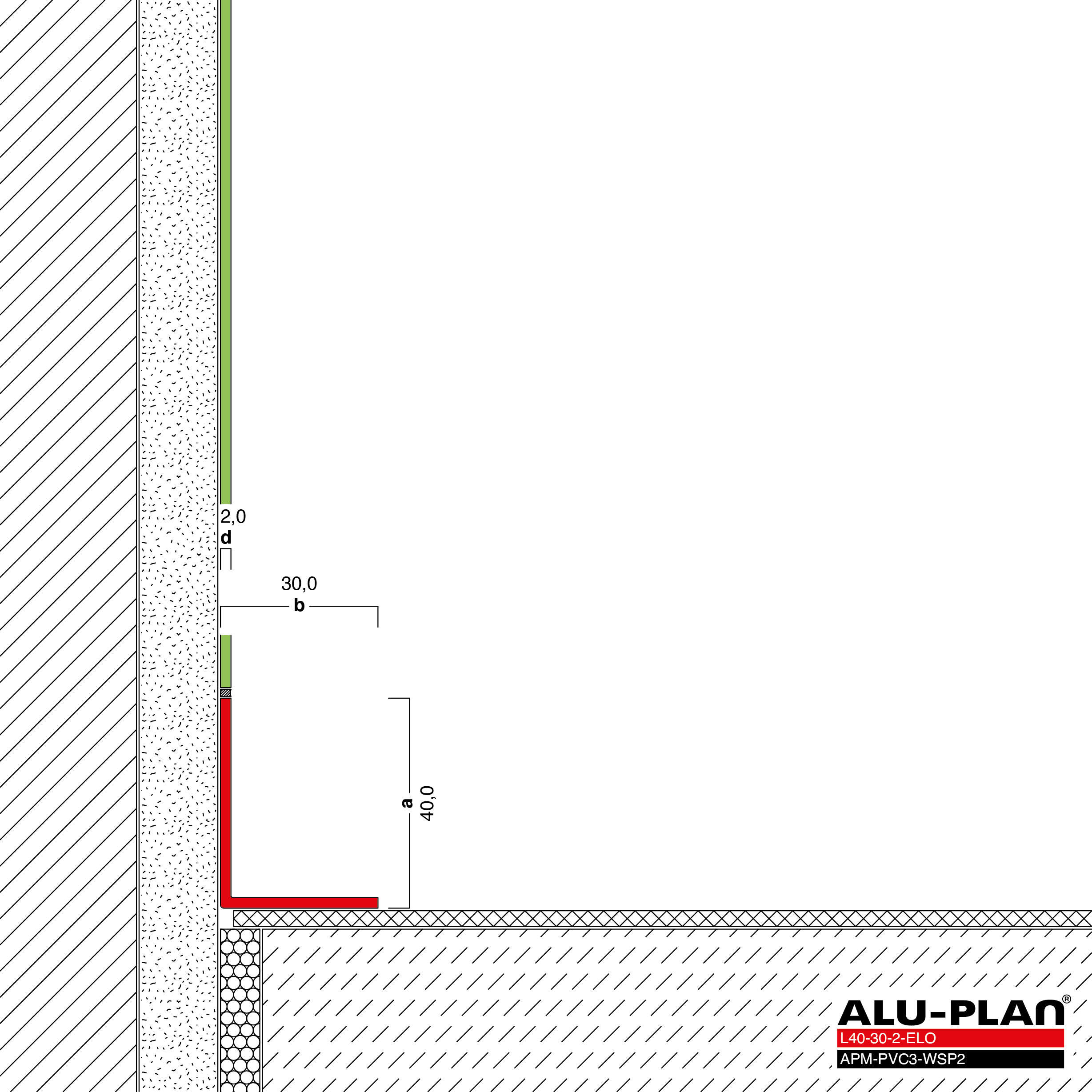 ALU-PLAN® Installation :: L40-30-2-ELO-APM-PVC3-WSP2