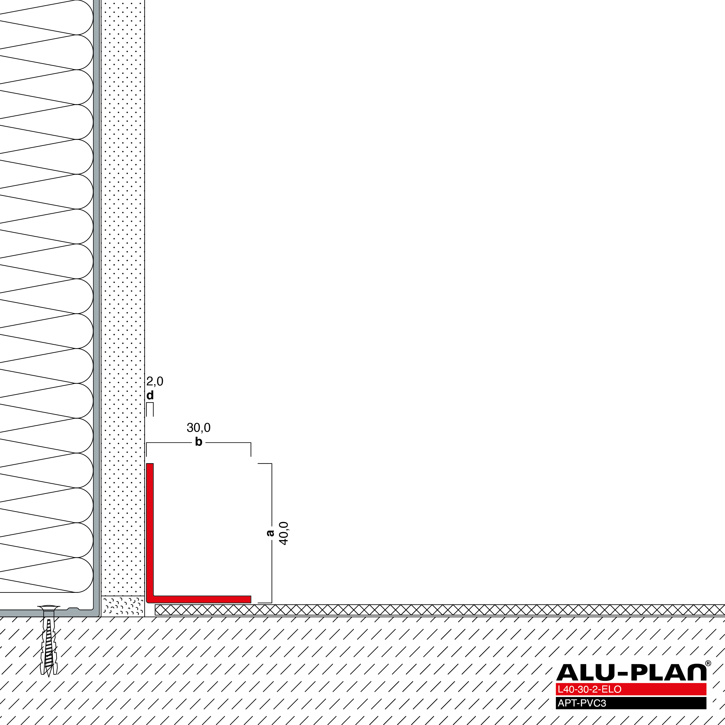 ALU-PLAN® Installation :: L40-30-2-ELO-APT-PVC3