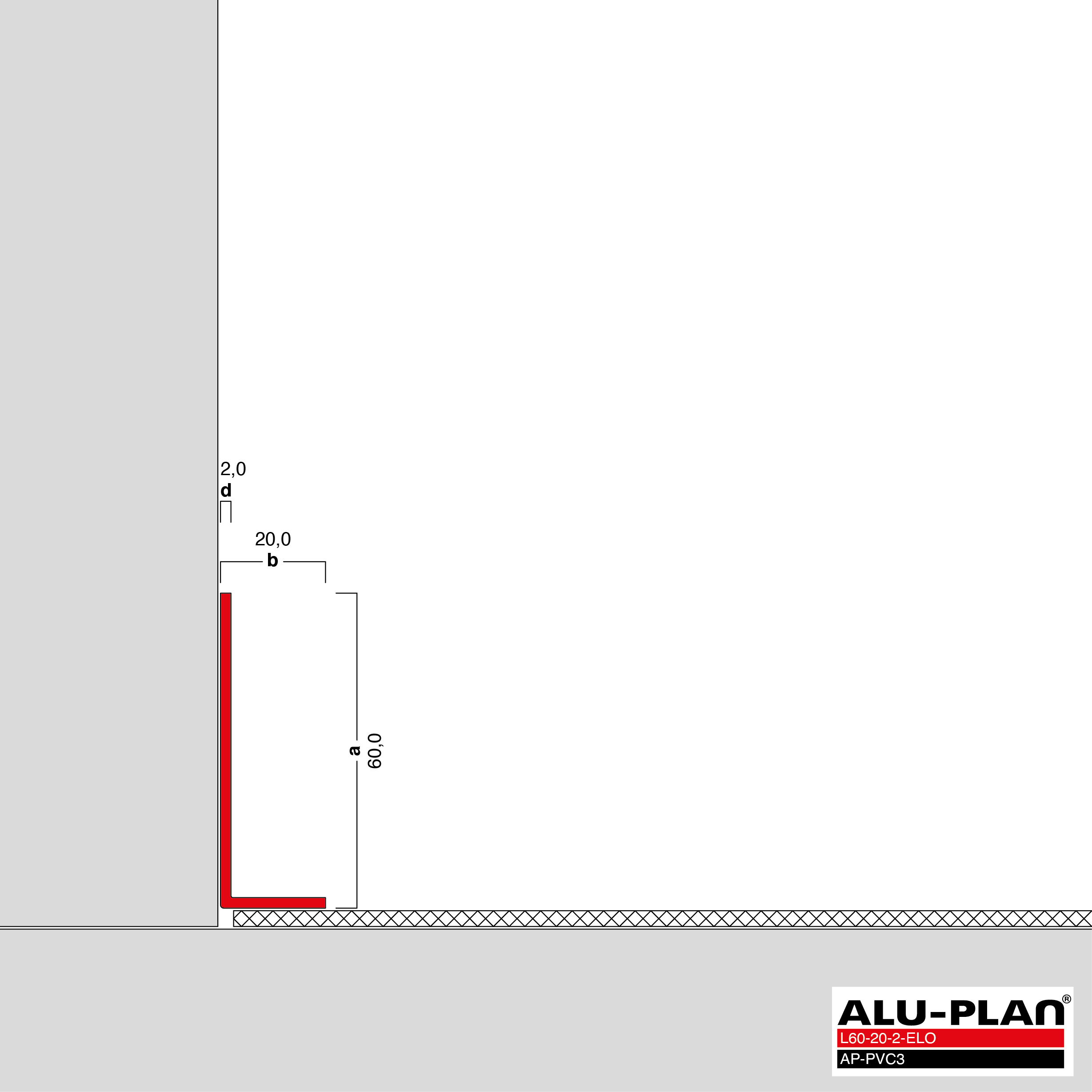 ALU-PLAN® Installation :: L60-20-2-ELO-AP-PVC3