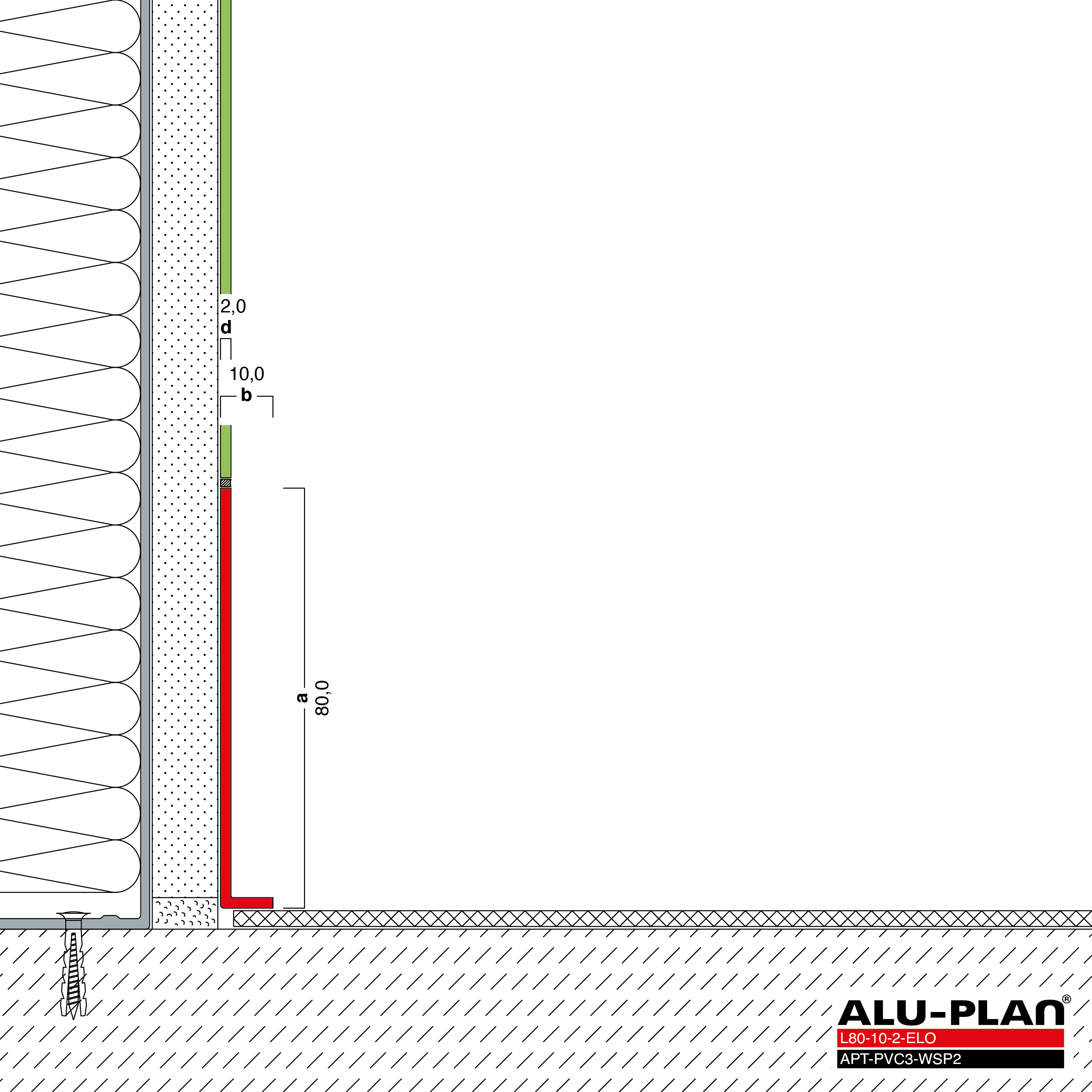 ALU-PLAN® Installation :: L80-10-2-ELO-APT-PVC3-WSP2