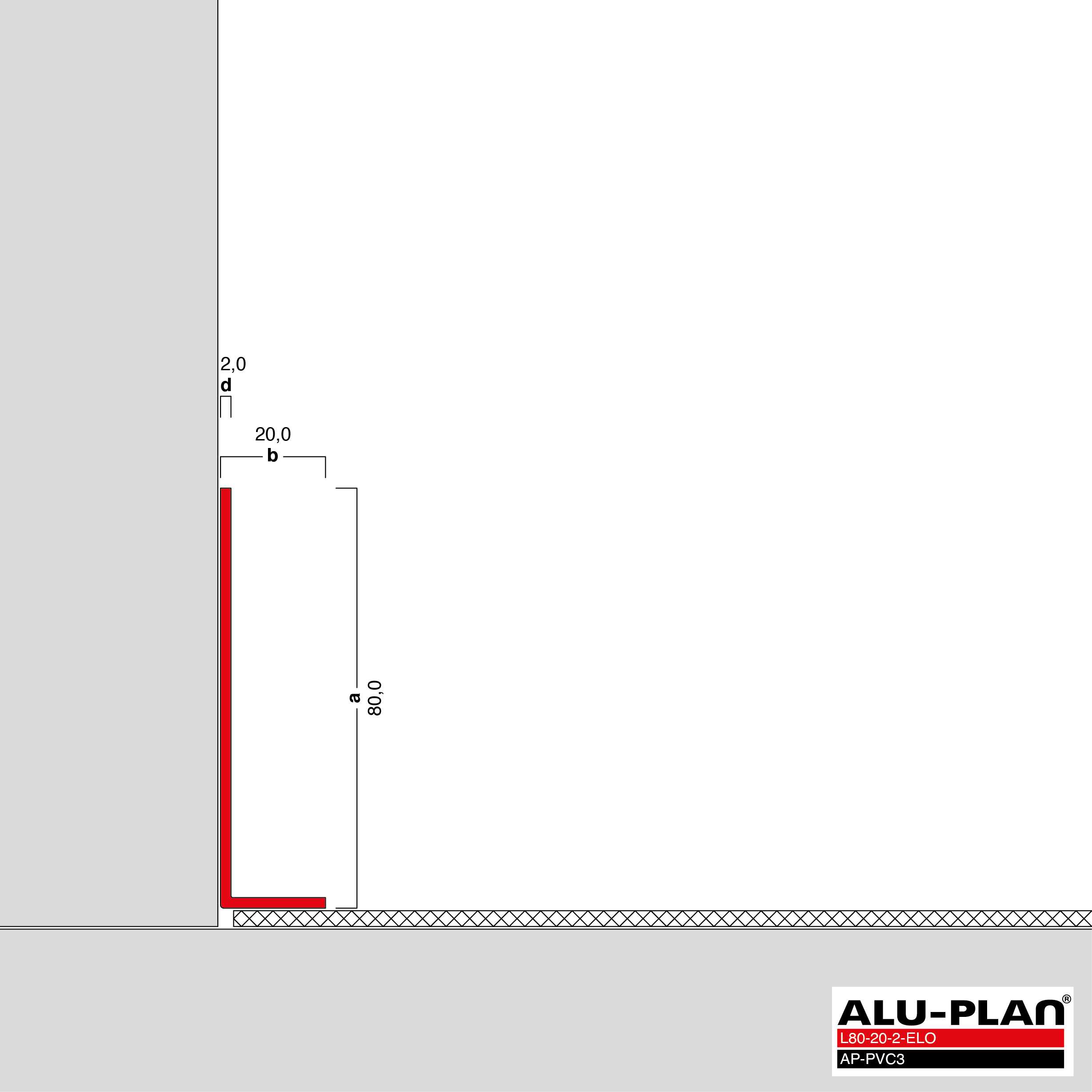 ALU-PLAN® Installation :: L80-20-2-ELO-AP-PVC3