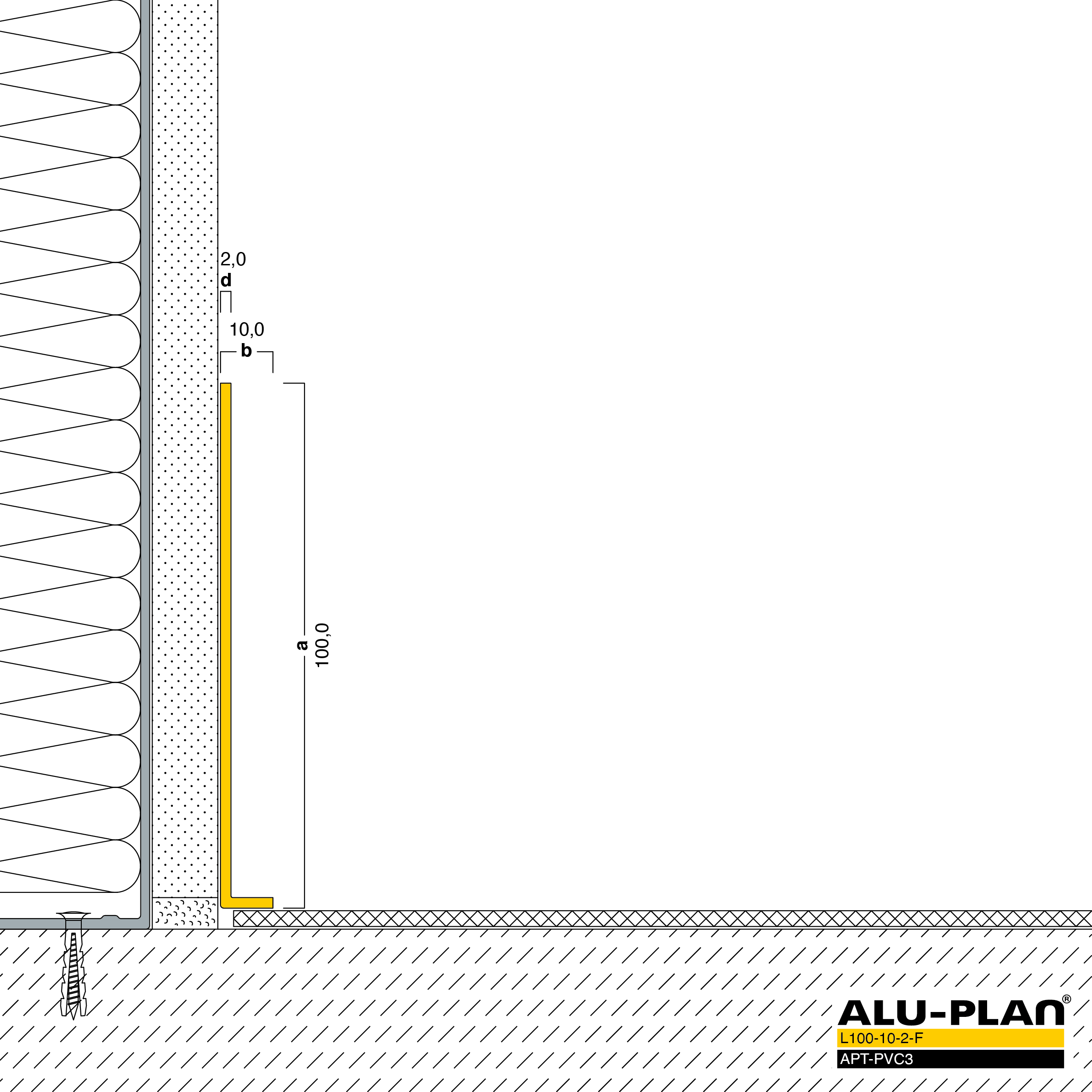 ALU-PLAN® Installation :: L100-10-2-F-APT-PVC3