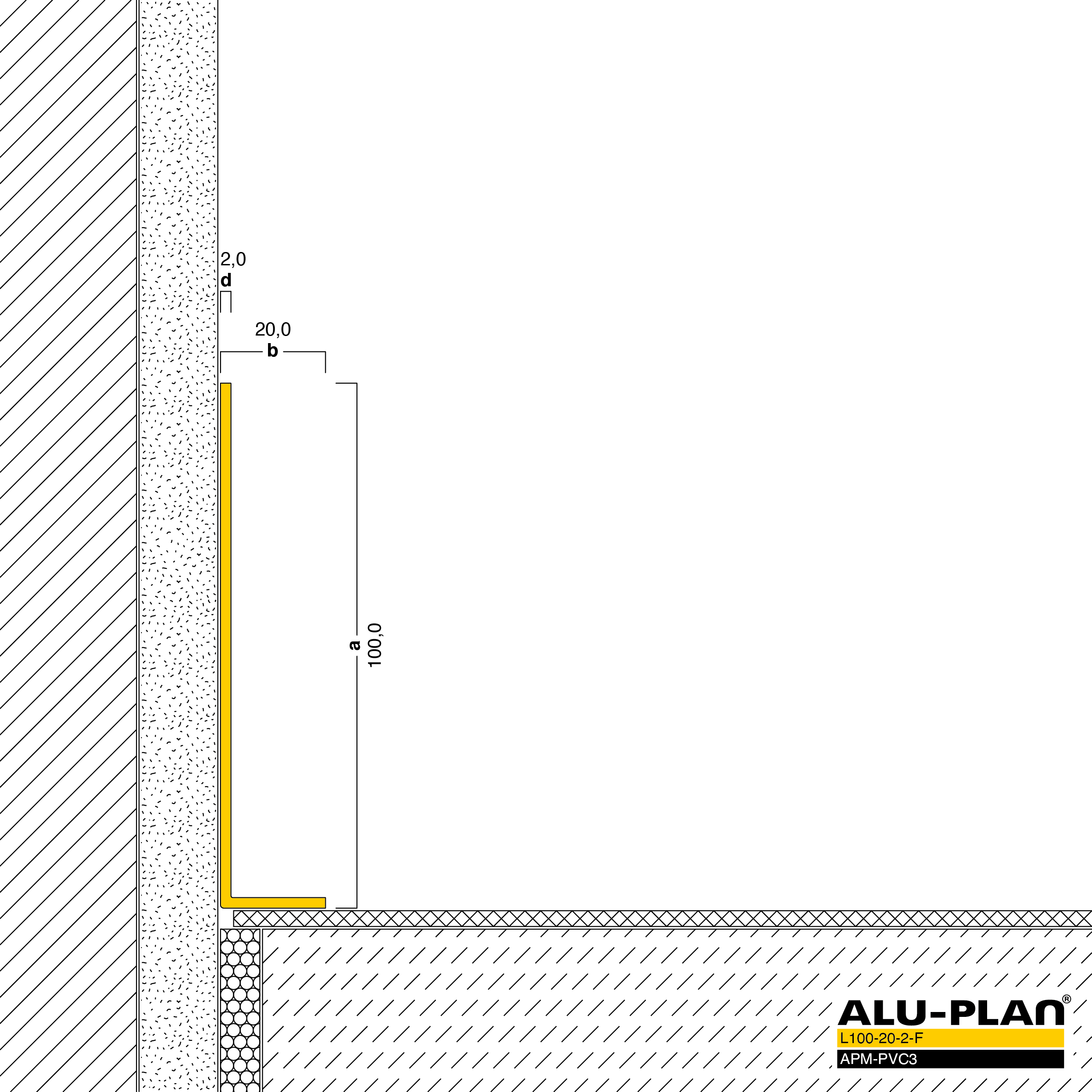 ALU-PLAN® Installation :: L100-20-2-F-APM-PVC3