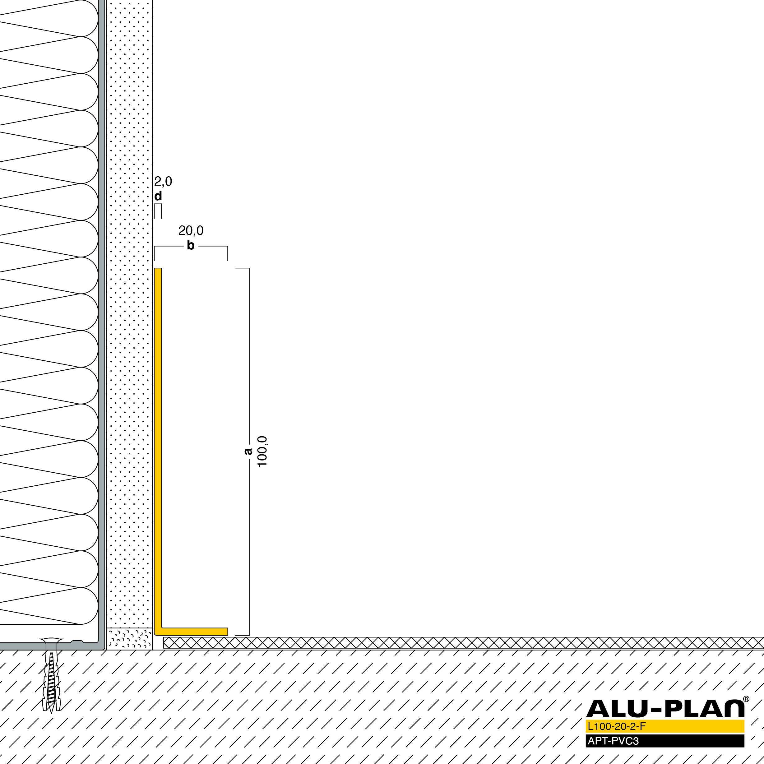 ALU-PLAN® Installation :: L100-20-2-F-APT-PVC3