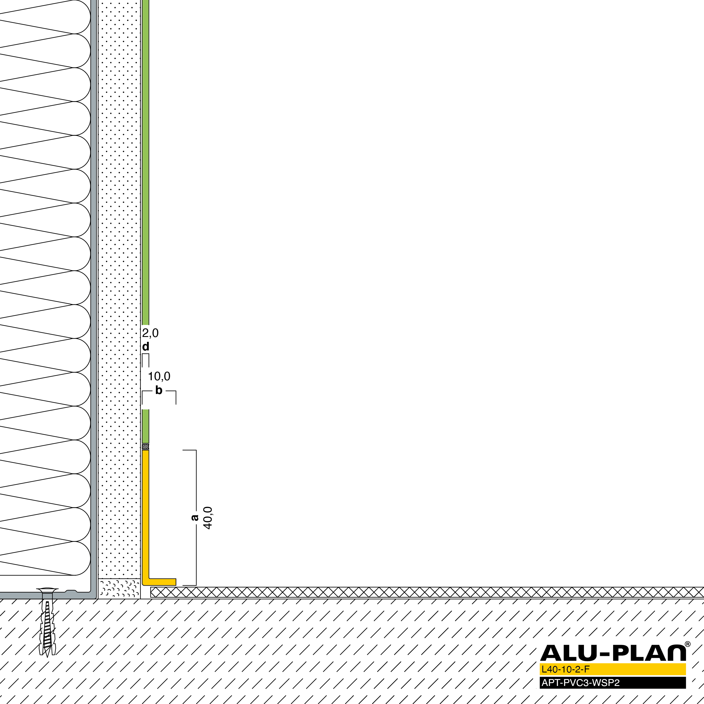 ALU-PLAN® Installation :: L40-10-2-F-APT-PVC3-WSP2