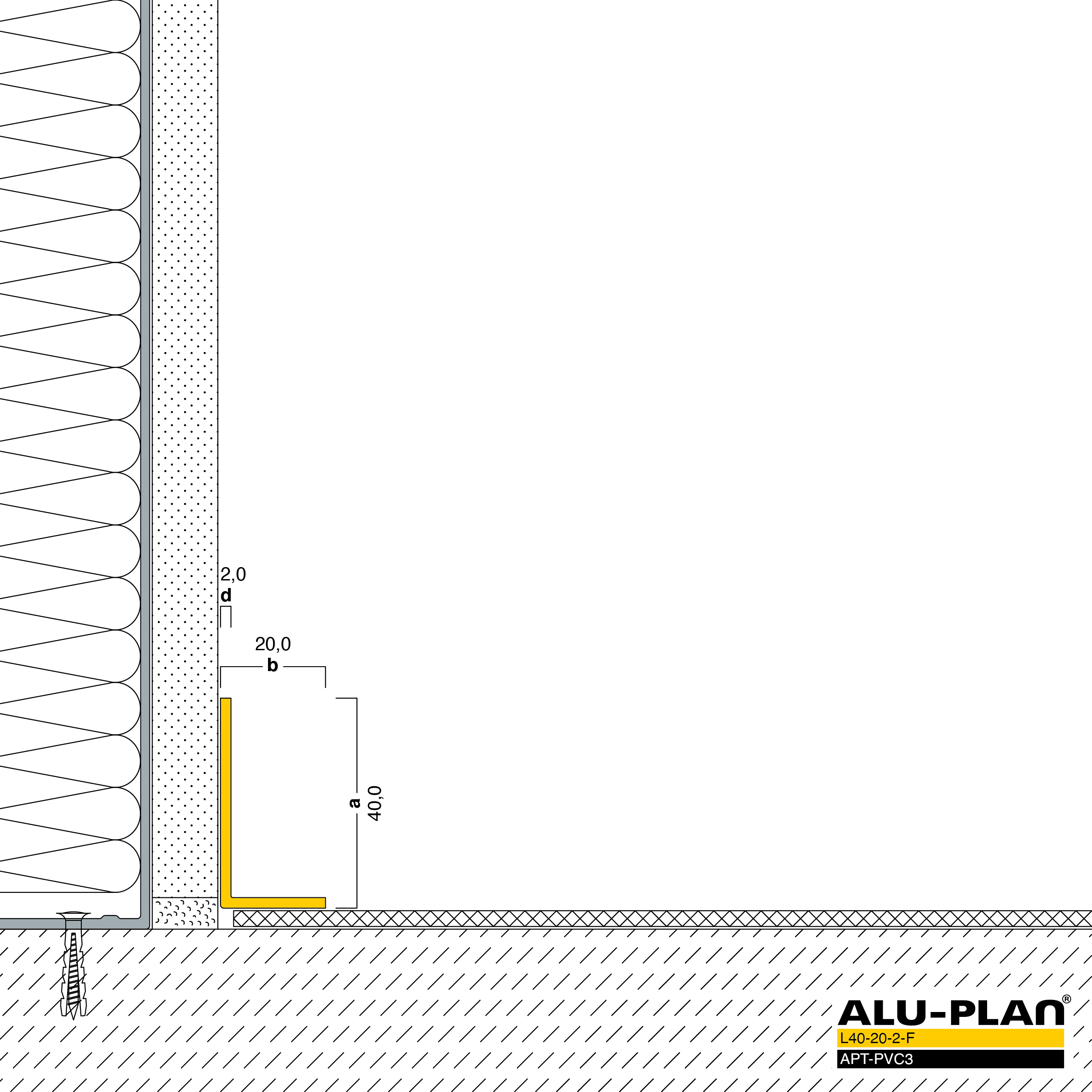 ALU-PLAN® Installation :: L40-20-2-F-APT-PVC3