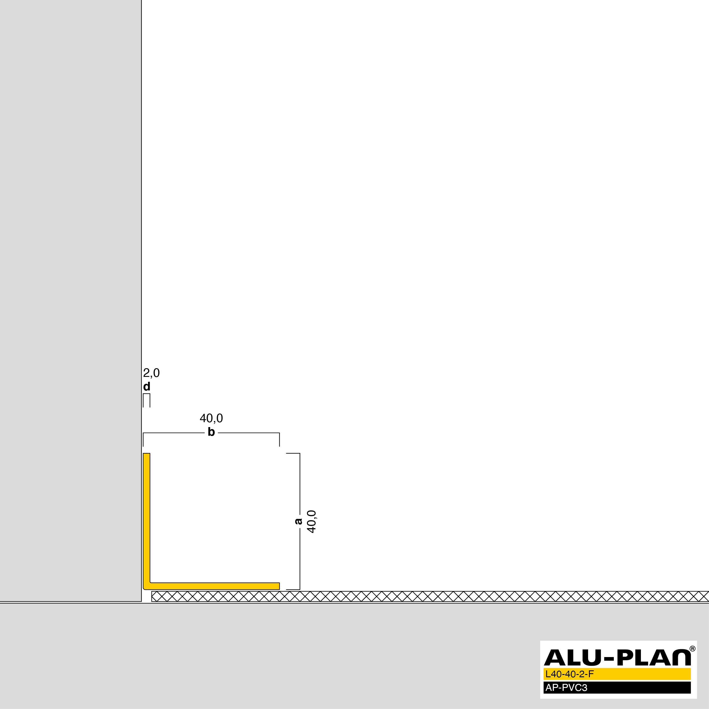 ALU-PLAN® Installation :: L40-40-2-F-AP-PVC3