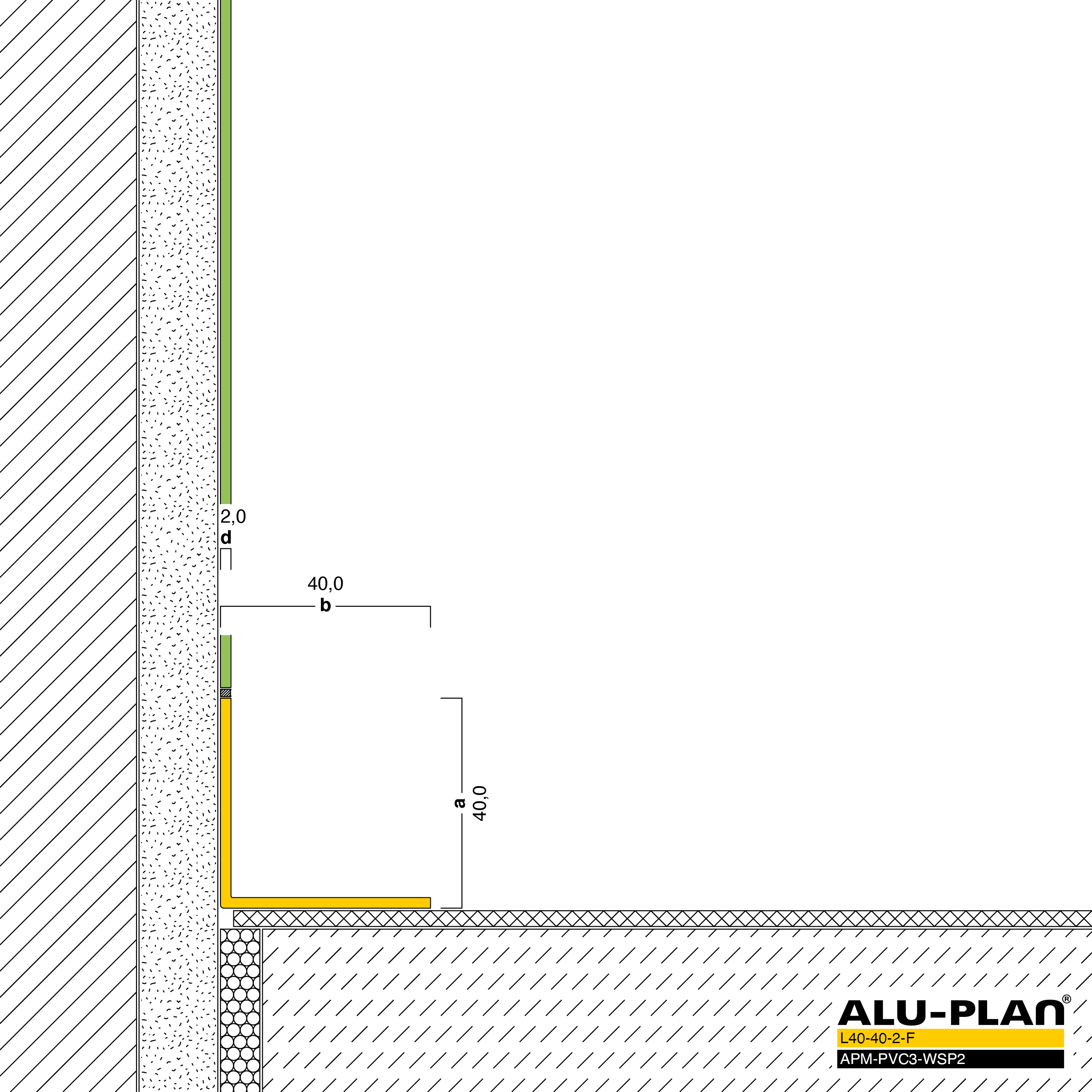 ALU-PLAN® Installation :: L40-40-2-F-APM-PVC3-WSP2
