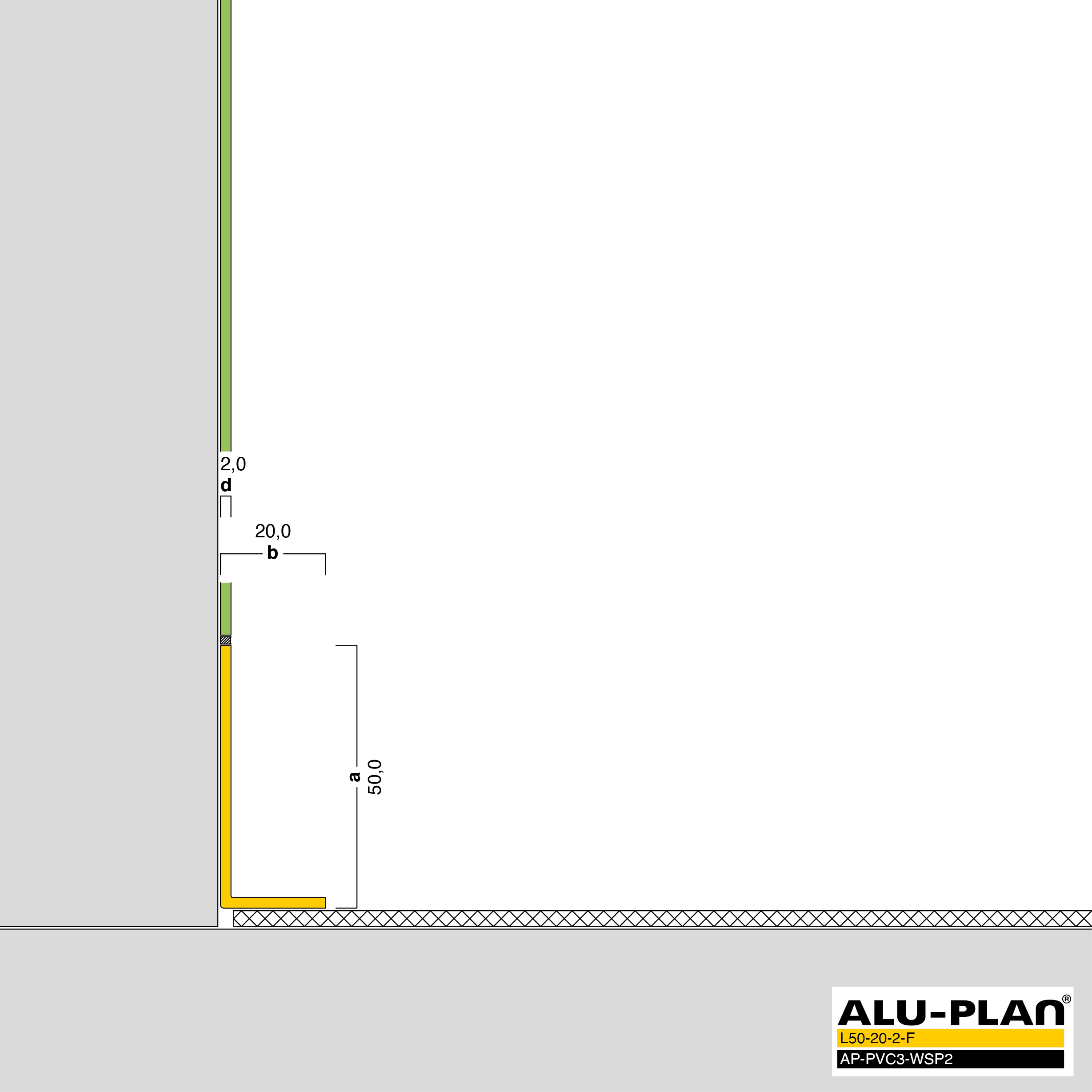 ALU-PLAN® Installation :: L50-20-2-F-AP-PVC3-WSP2