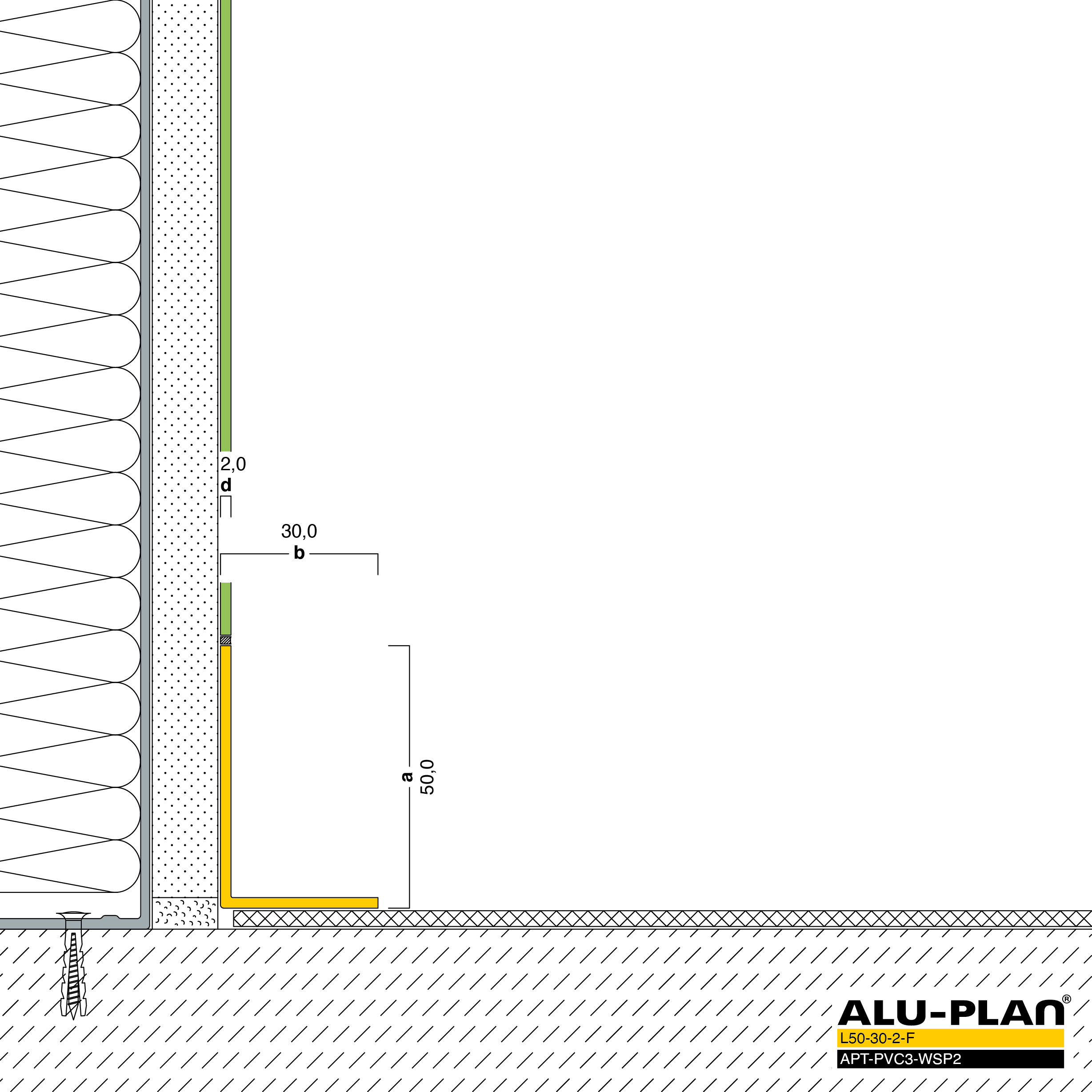 ALU-PLAN® Installation :: L50-30-2-F-APT-PVC3-WSP2