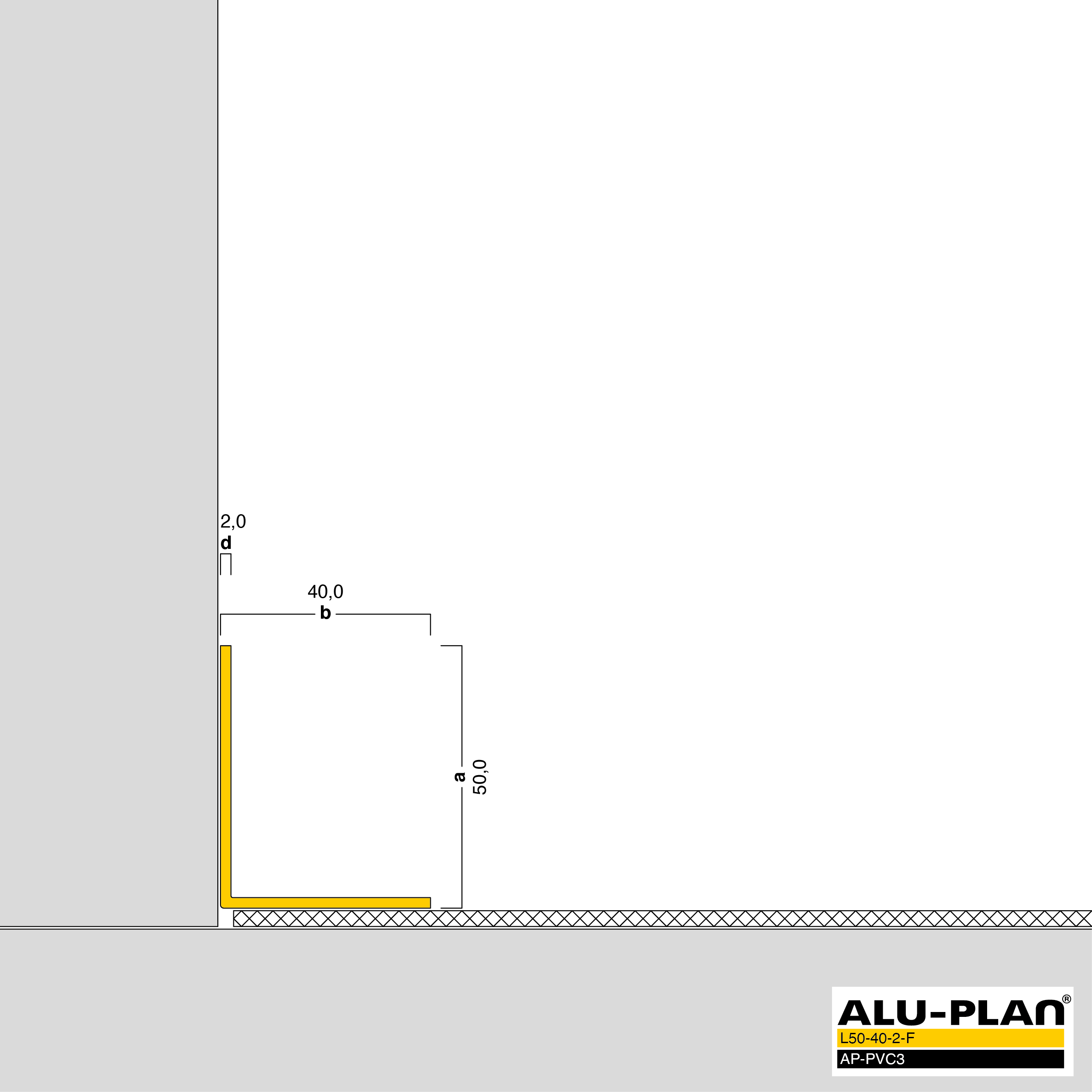 ALU-PLAN® Installation :: L50-40-2-F-AP-PVC3