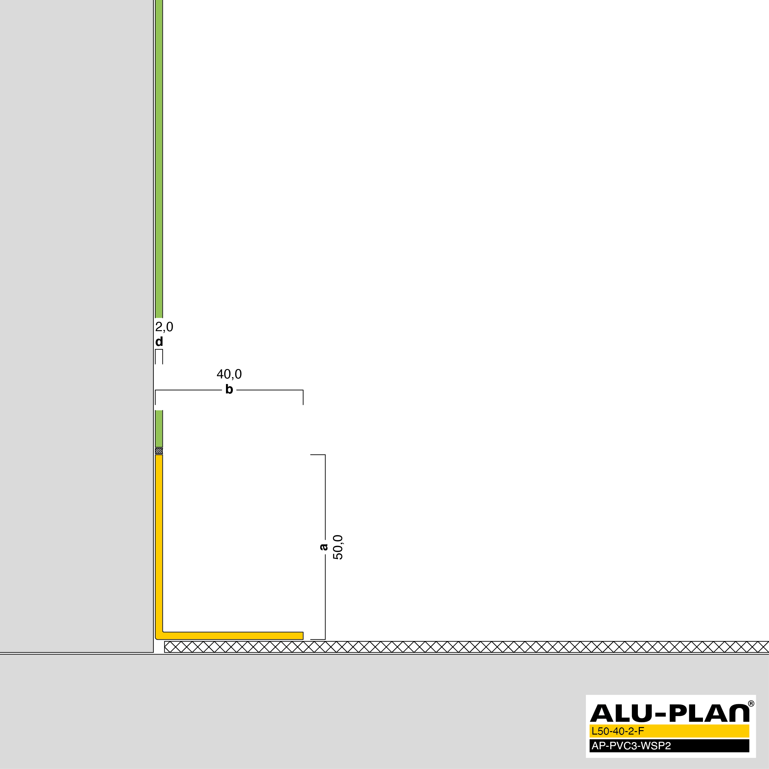 ALU-PLAN® Installation :: L50-40-2-F-AP-PVC3-WSP2