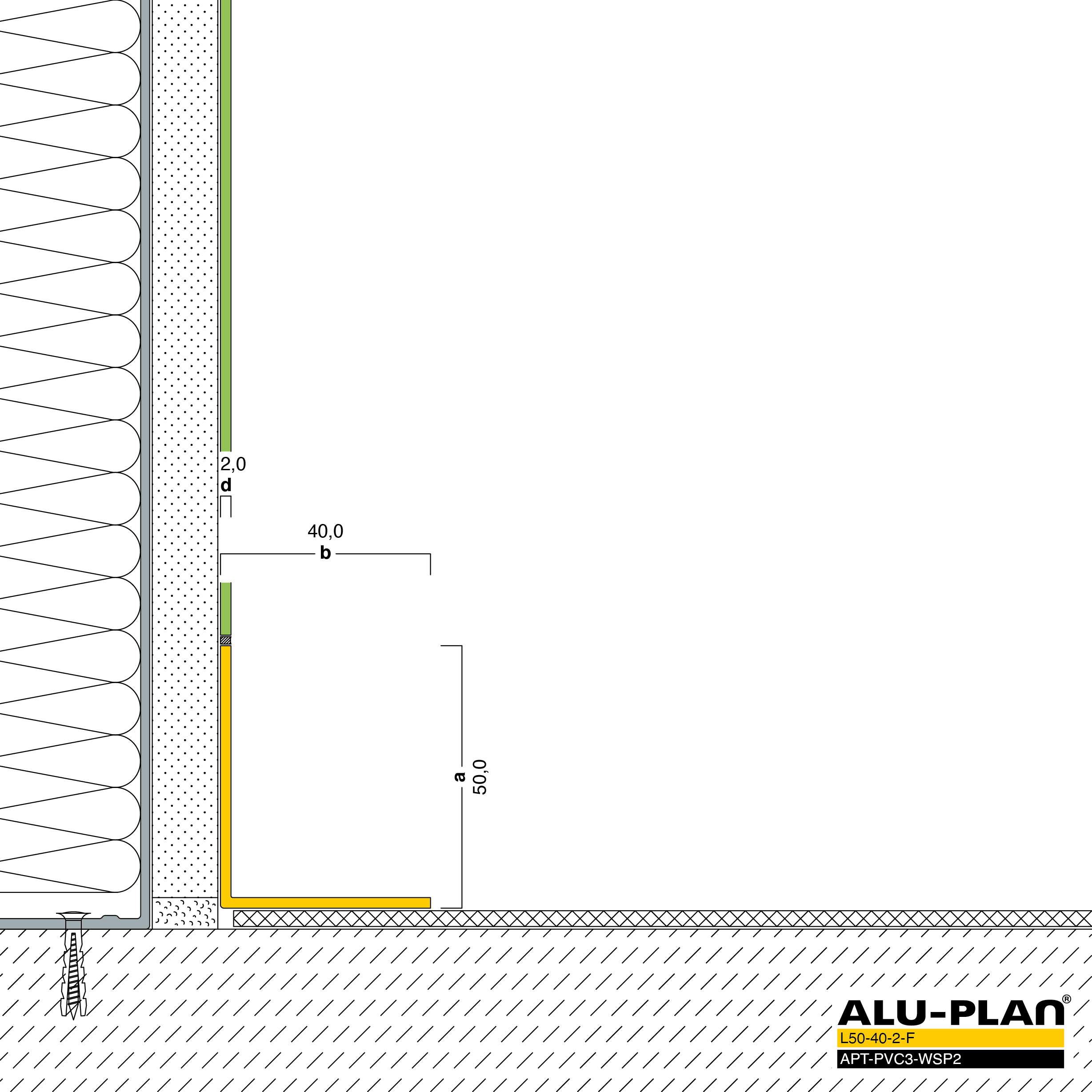 ALU-PLAN® Installation :: L50-40-2-F-APT-PVC3-WSP2