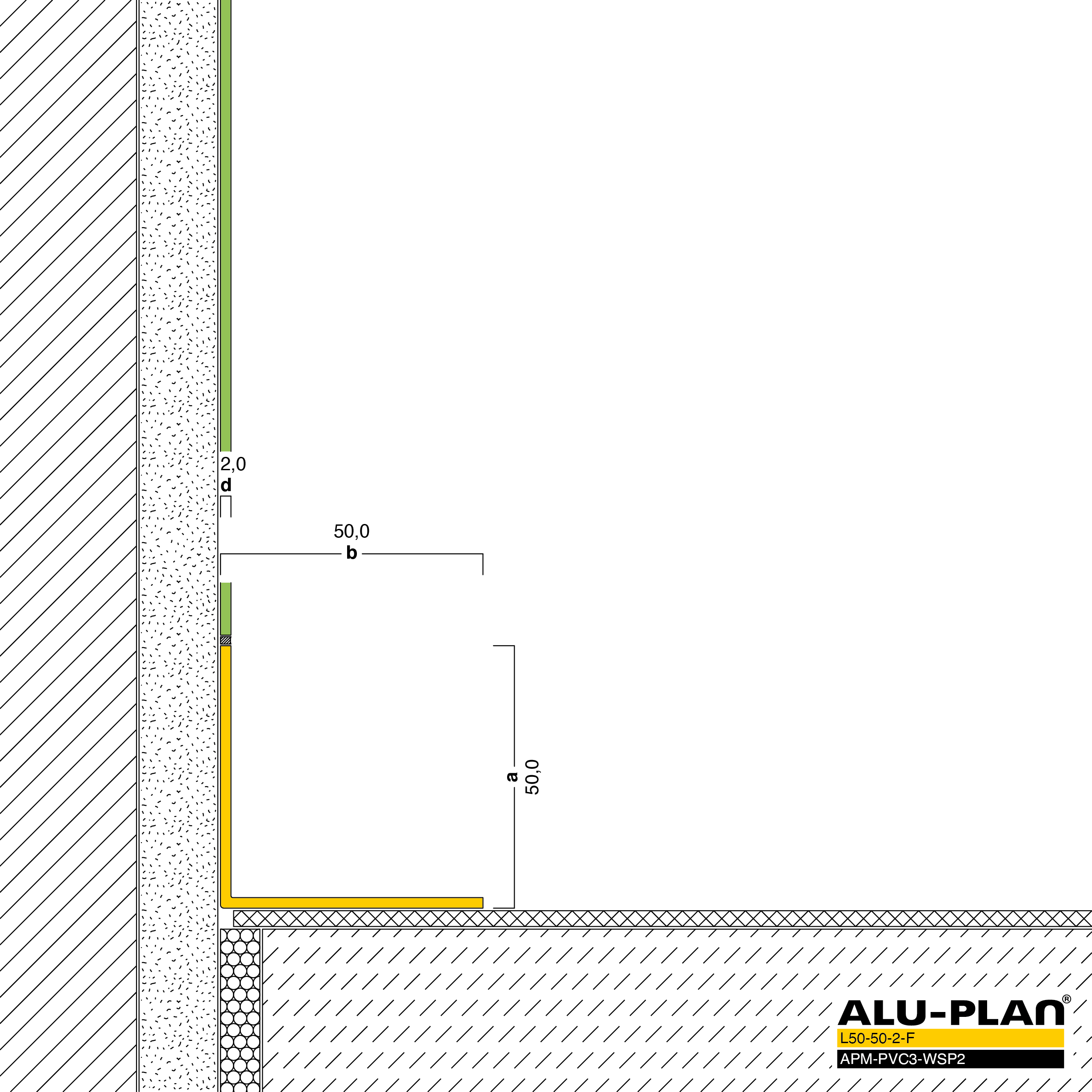 ALU-PLAN® Installation :: L50-50-2-F-APM-PVC3-WSP2