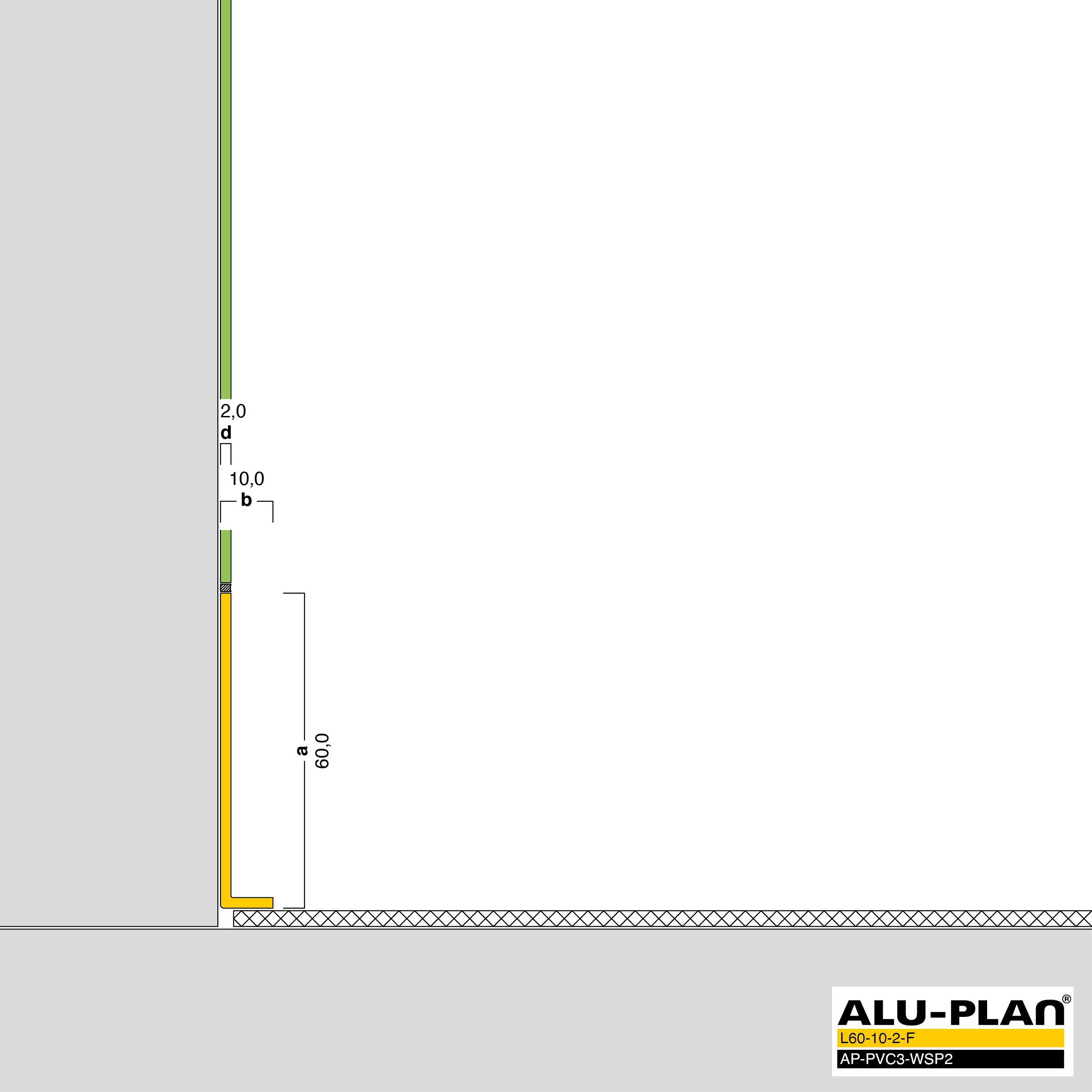 ALU-PLAN® Installation :: L60-10-2-F-AP-PVC3-WSP2