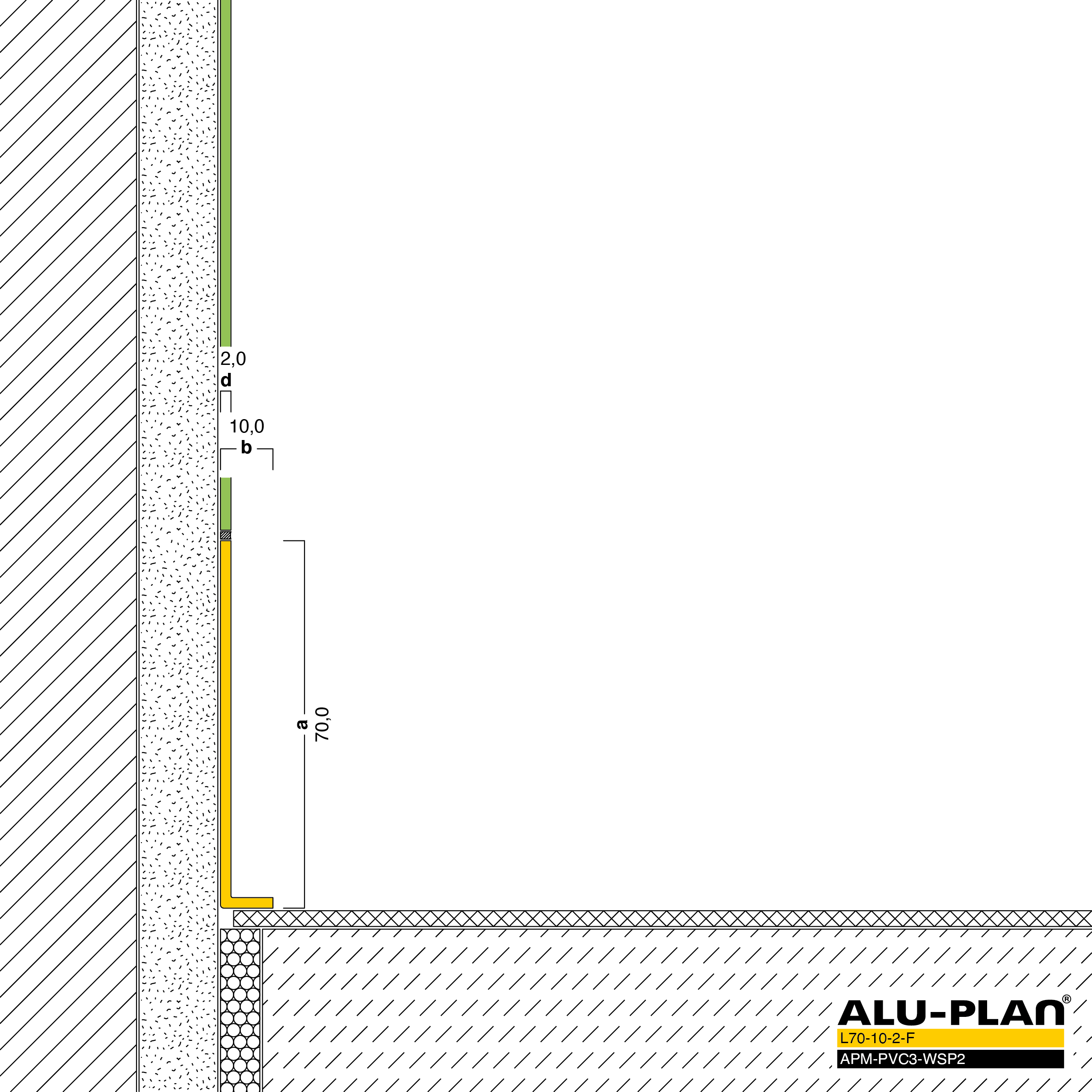 ALU-PLAN® Installation :: L70-10-2-F-APM-PVC3-WSP2