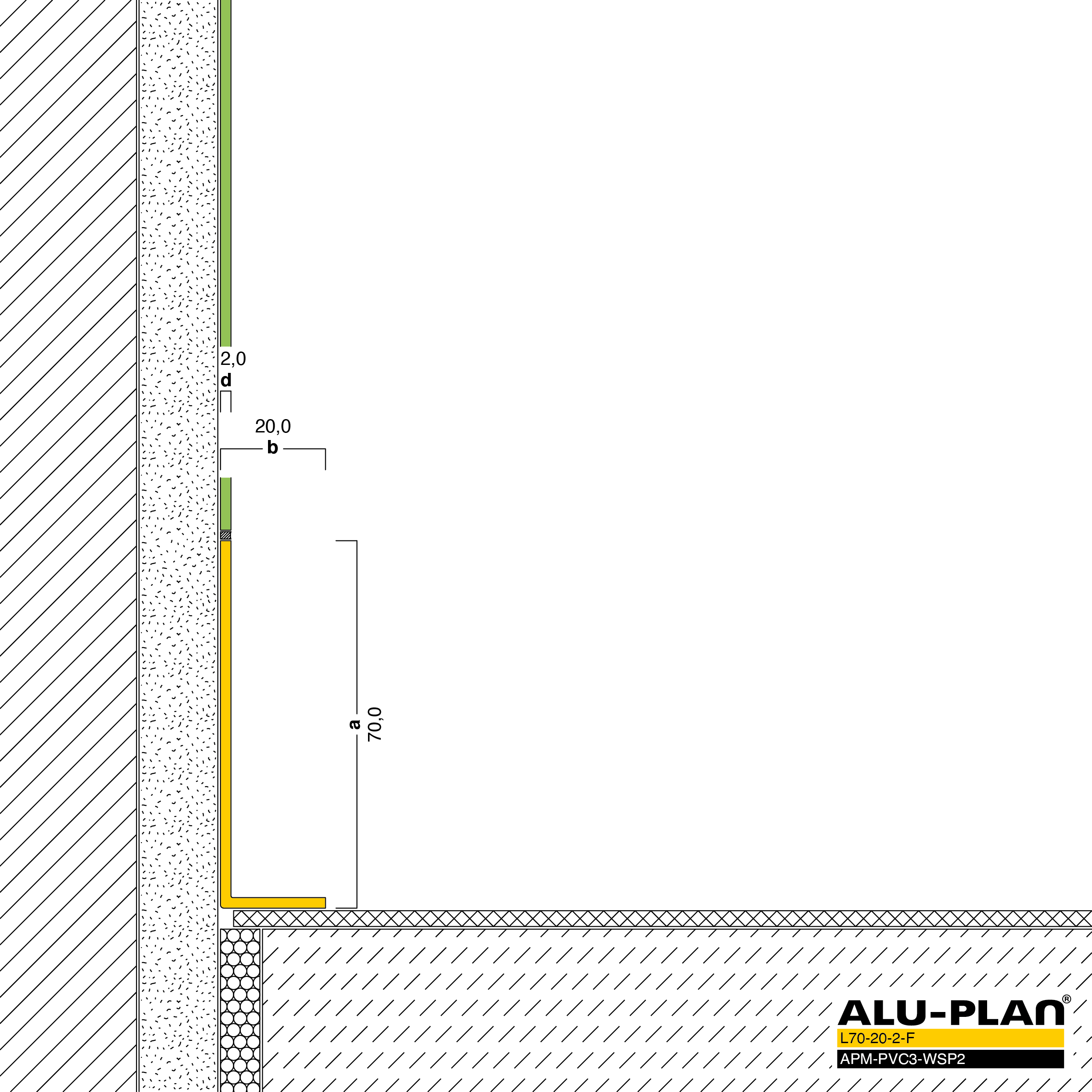 ALU-PLAN® Installation :: L70-20-2-F-APM-PVC3-WSP2